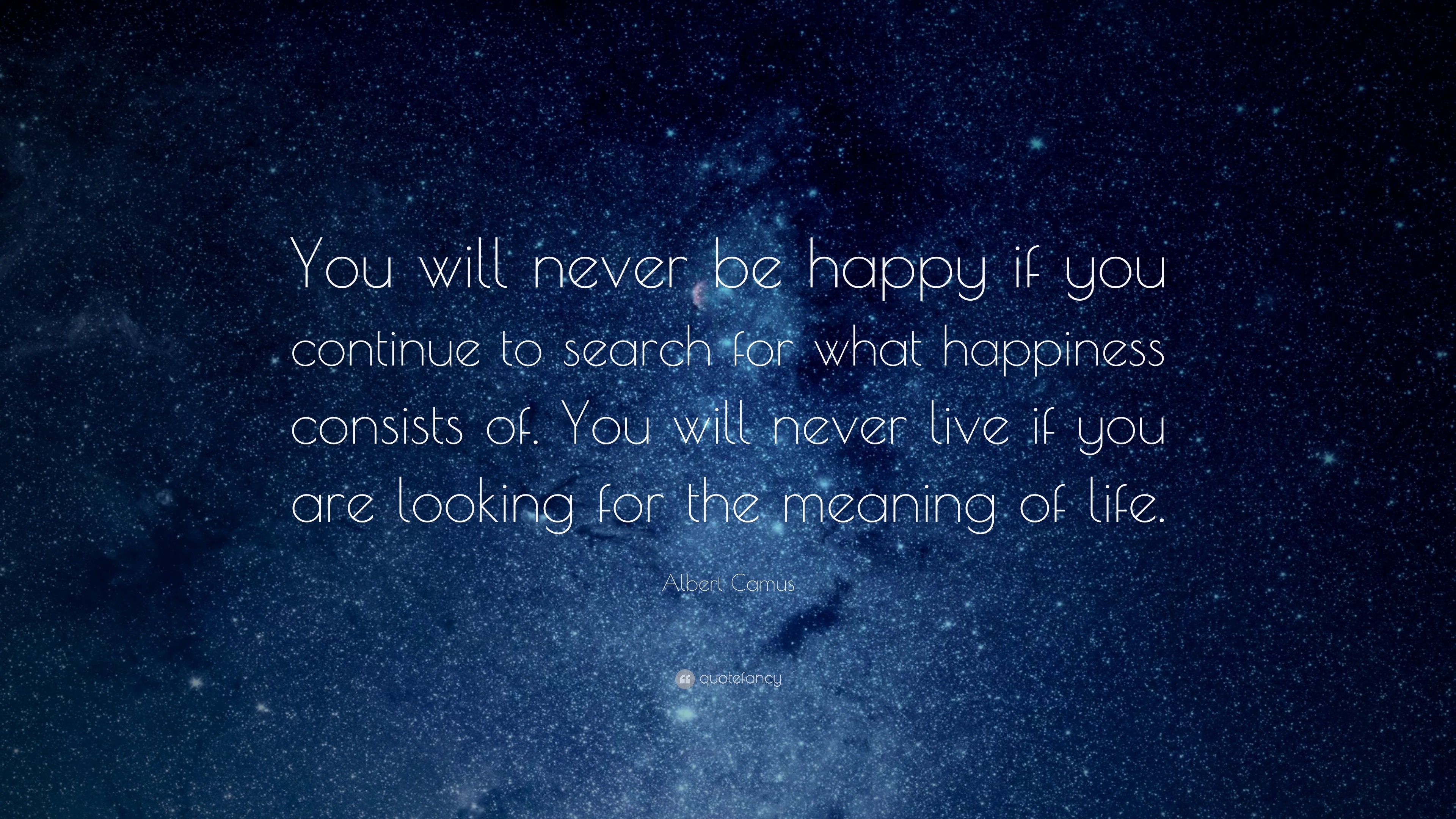 Happiness Quotes “You will never be happy if you continue to search for what