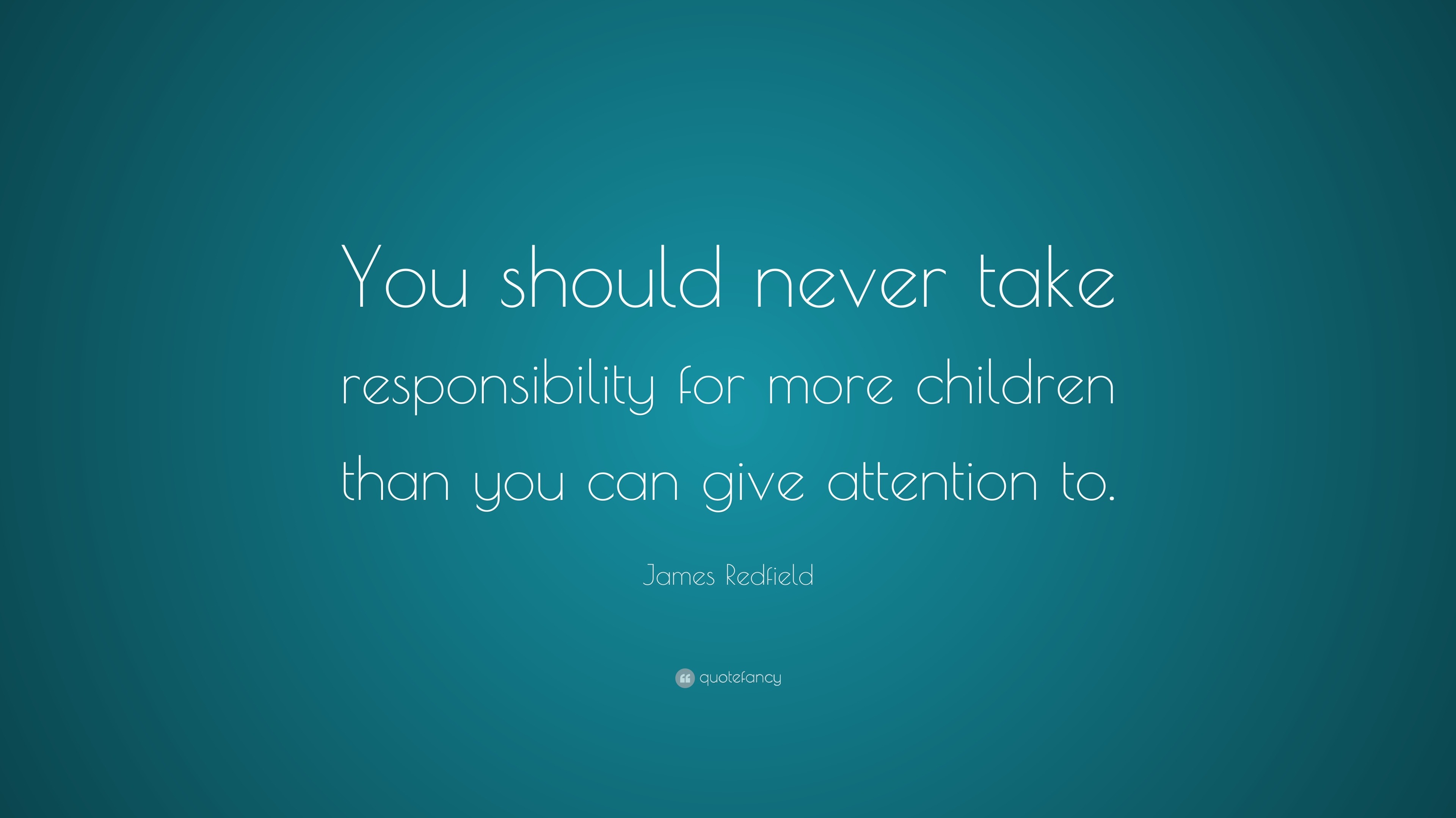 James Redfield Quote: “You should never take responsibility for more ...