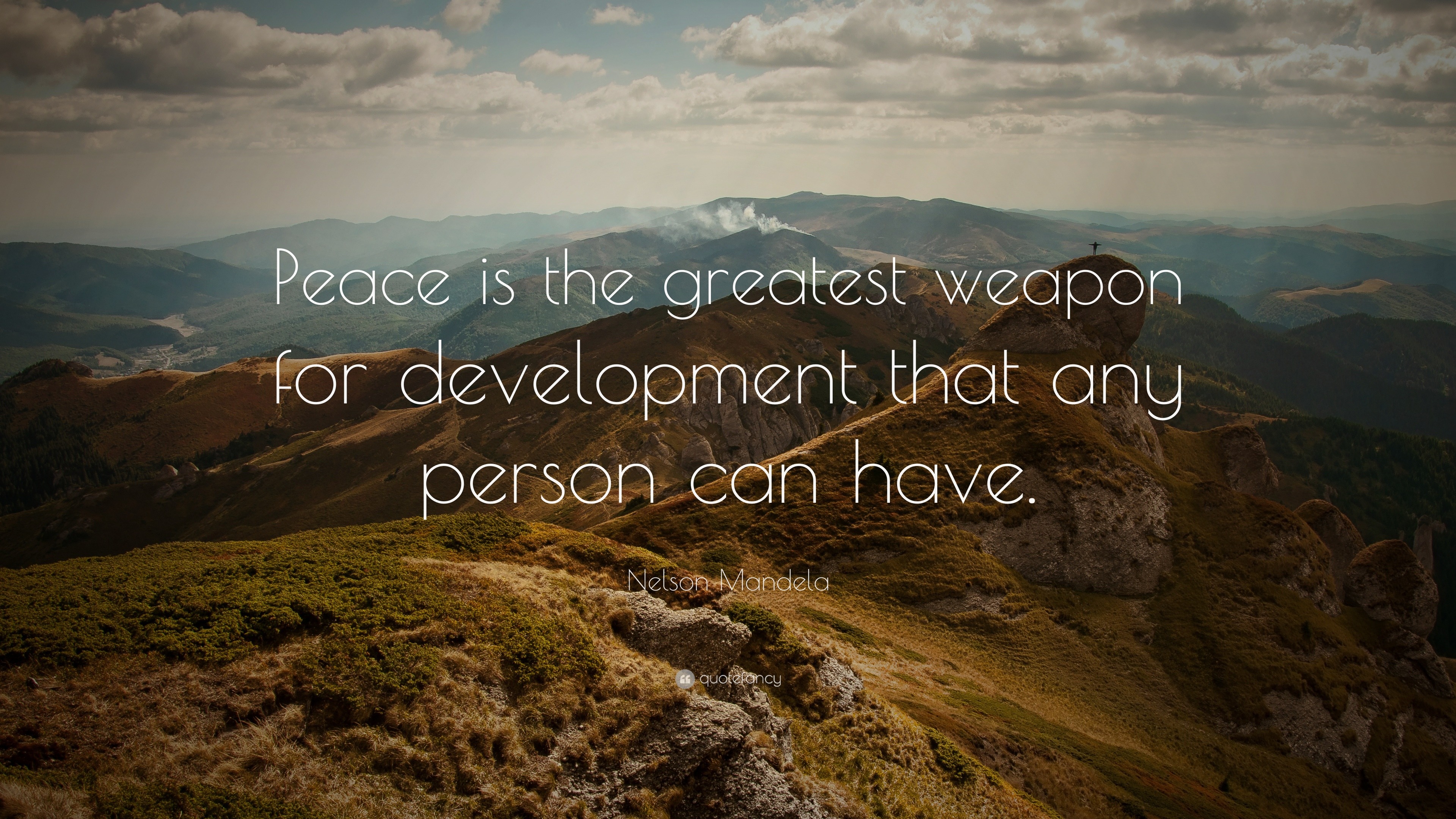 Nelson Mandela Quote: “Peace is the greatest weapon for development