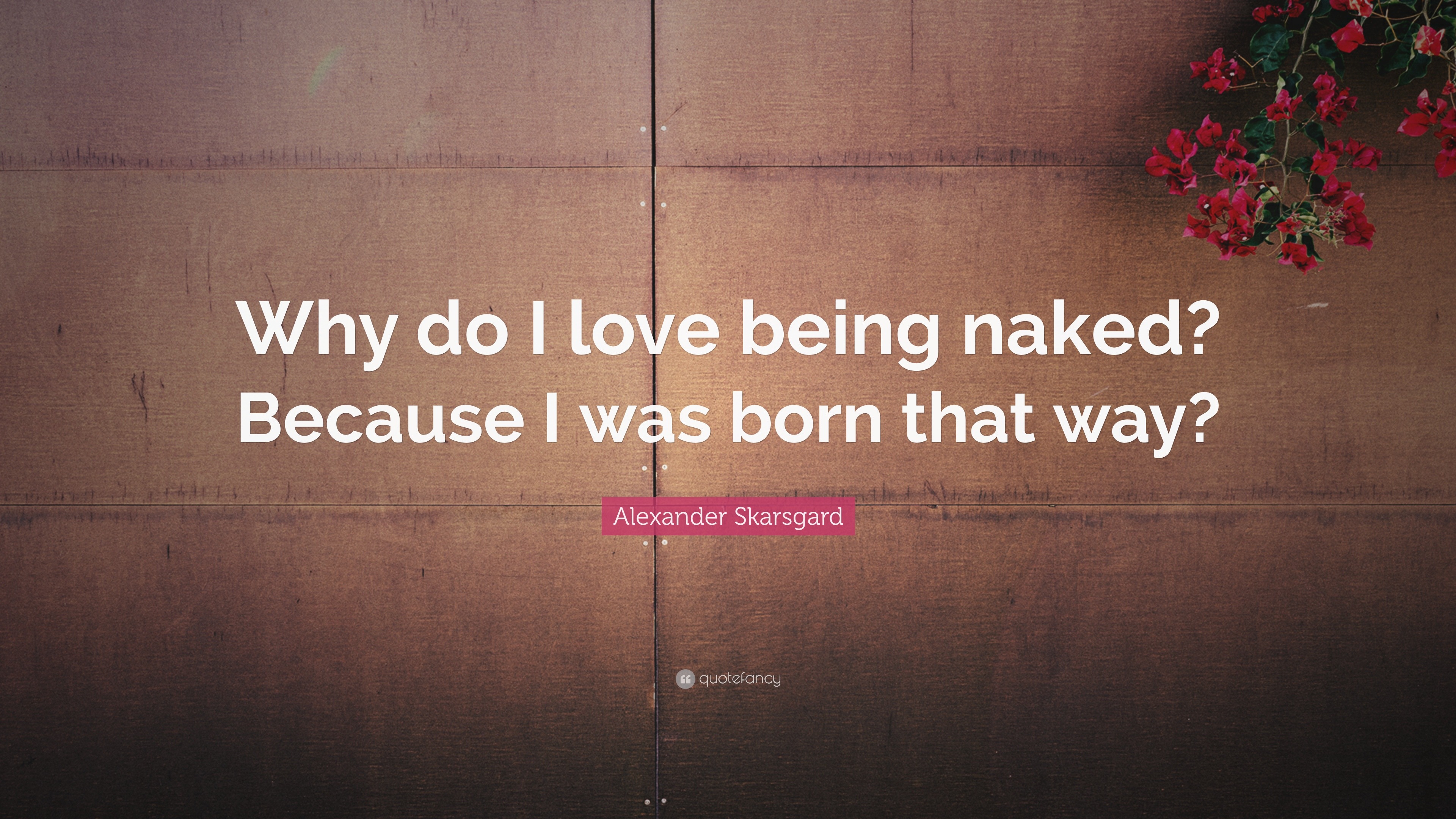 Alexander Skarsgard Quote “why Do I Love Being Naked Because I Was Born That Way” 3679