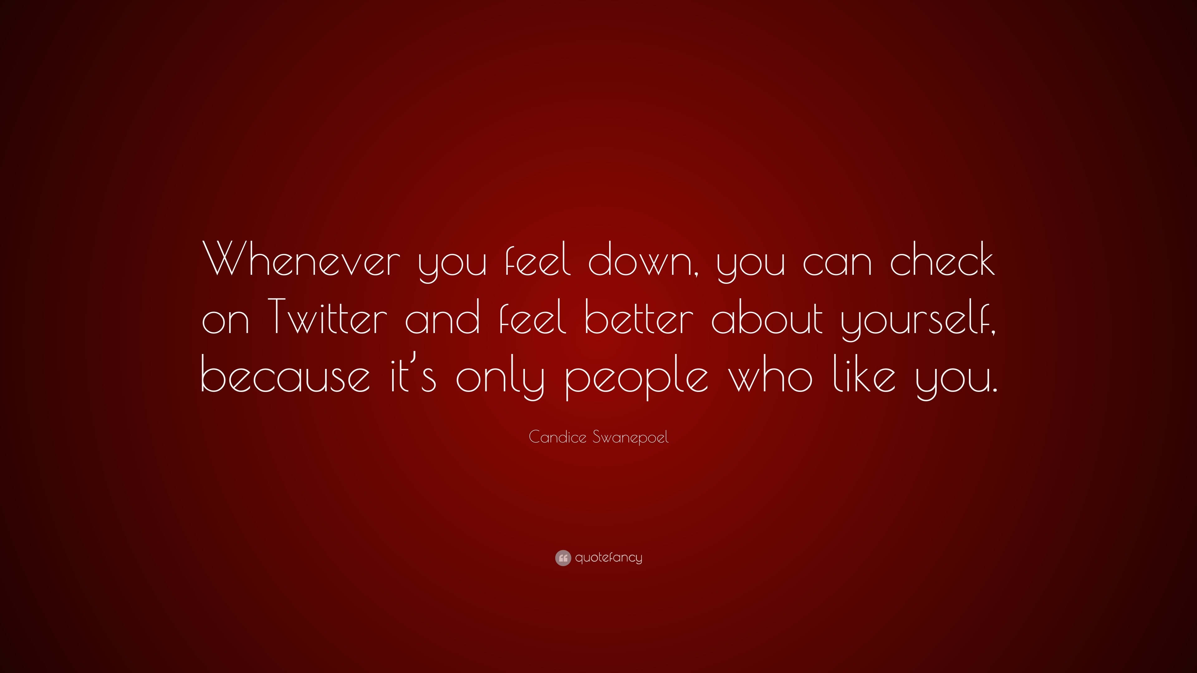 Candice Swanepoel Quote: “Whenever You Feel Down, You Can Check On Twitter And Feel Better About