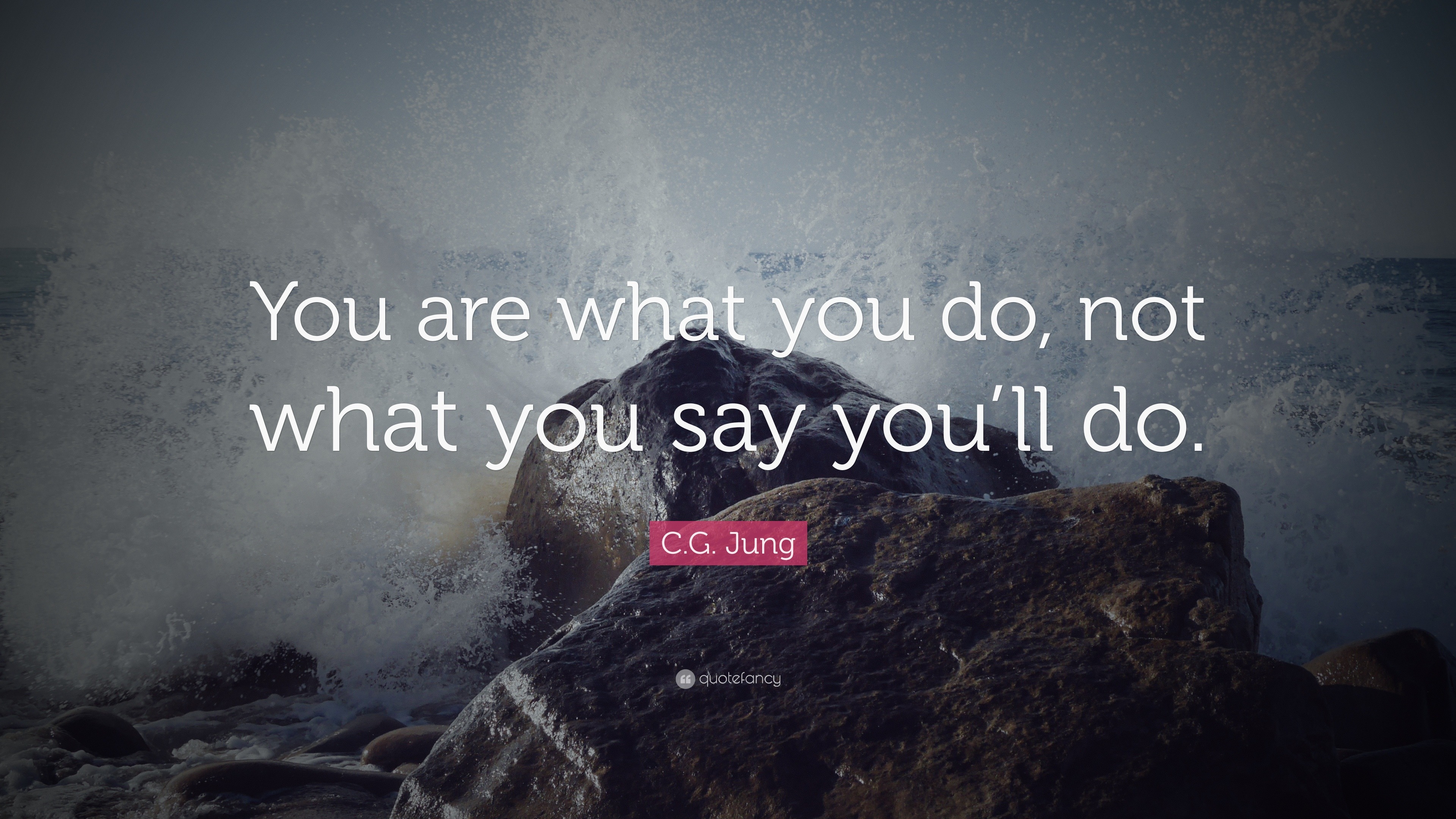 C G Jung Quote You Are What You Do Not What You Say You Ll Do