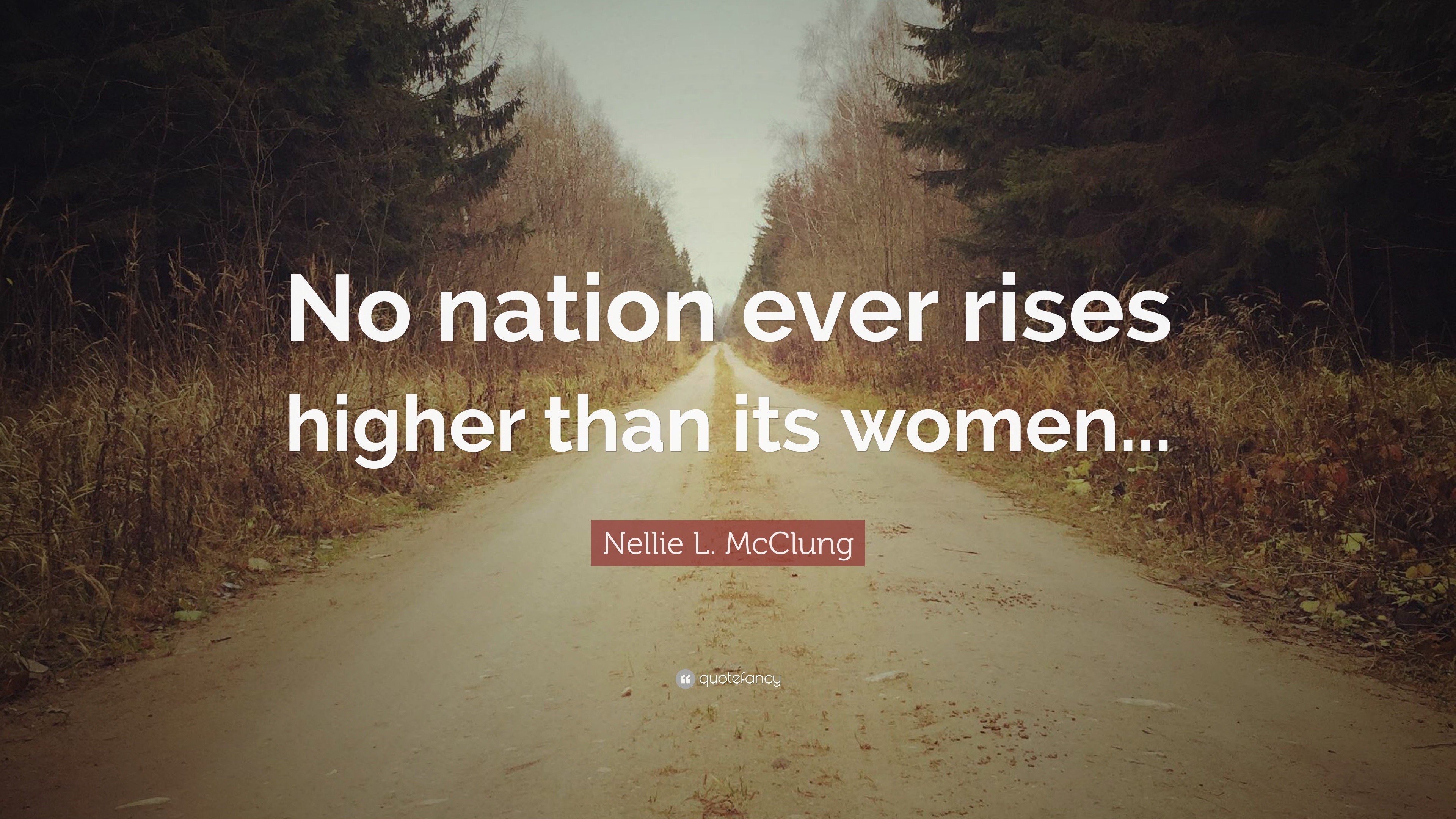 Nellie L Mcclung Quote No Nation Ever Rises Higher Than Its Women 7 Wallpapers Quotefancy no nation ever rises higher than its