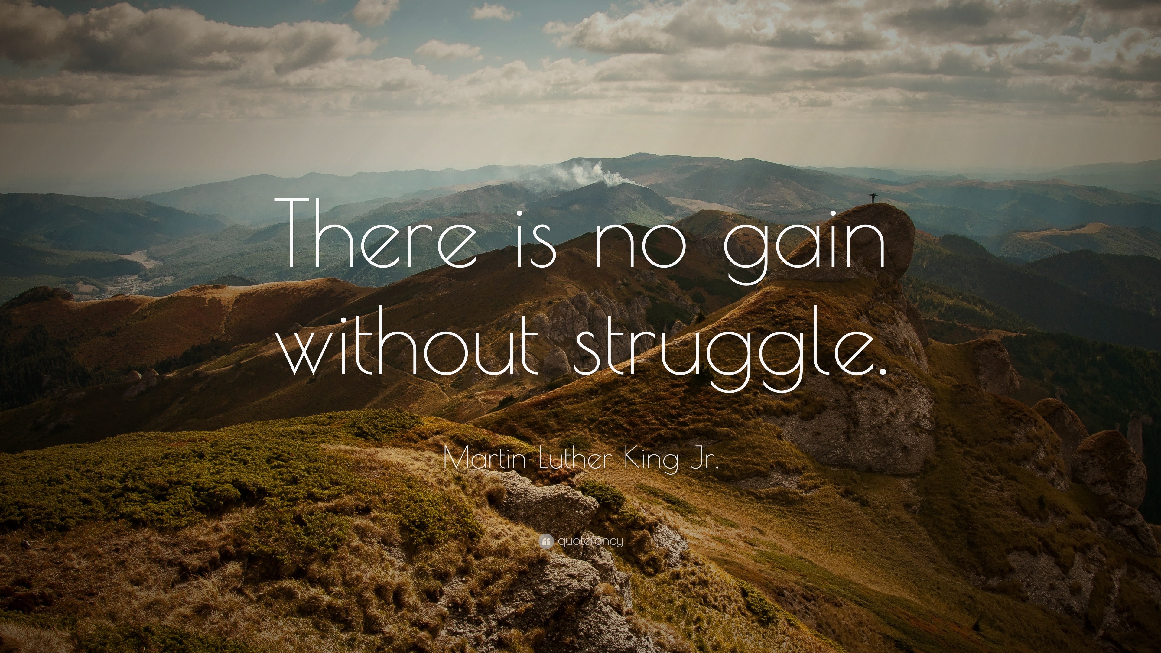 Martin Luther King Jr. Quote: “There is no gain without struggle.” (22