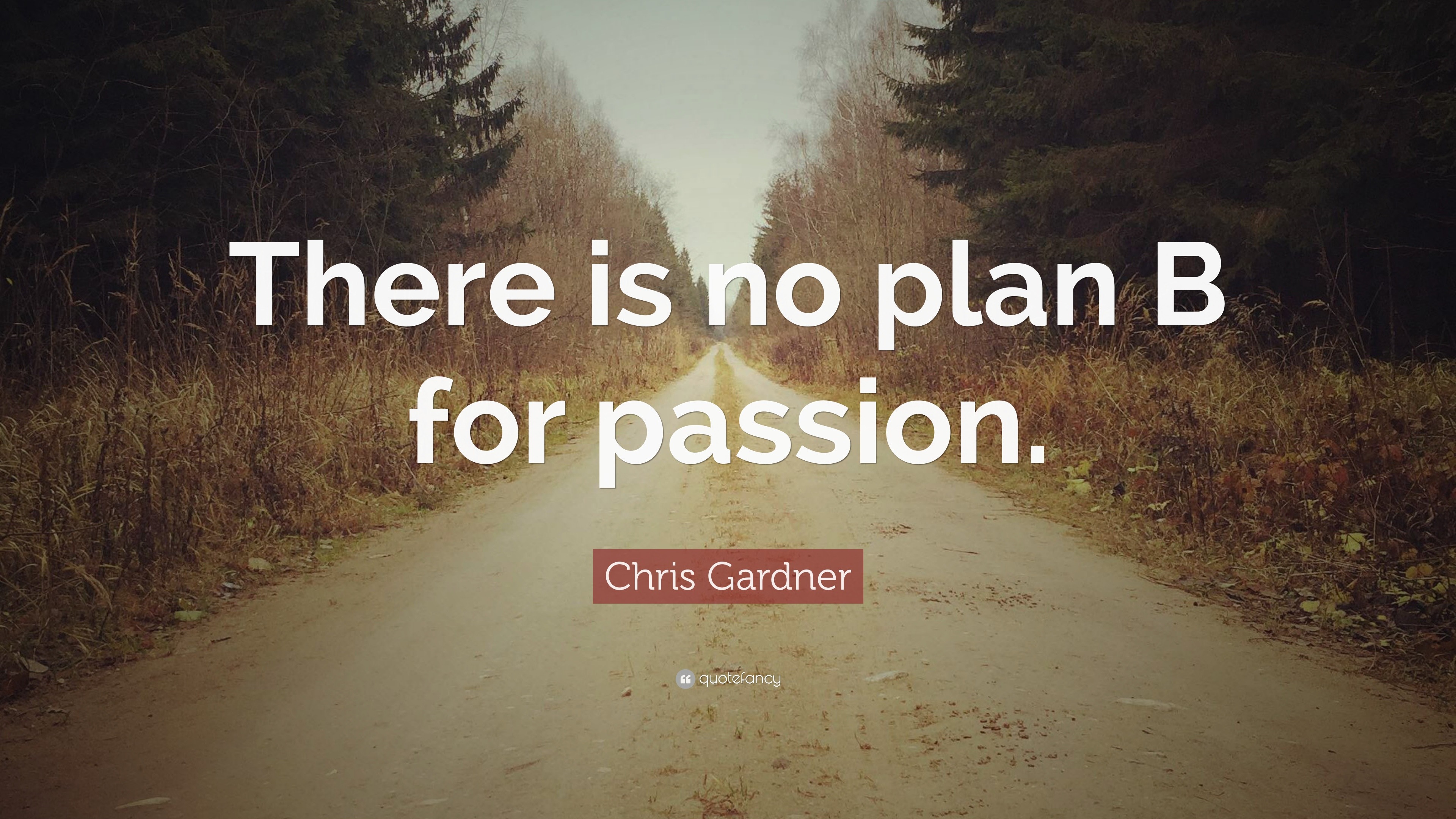 Chris Gardner Quote: “There is no plan B for passion.” (12 wallpapers