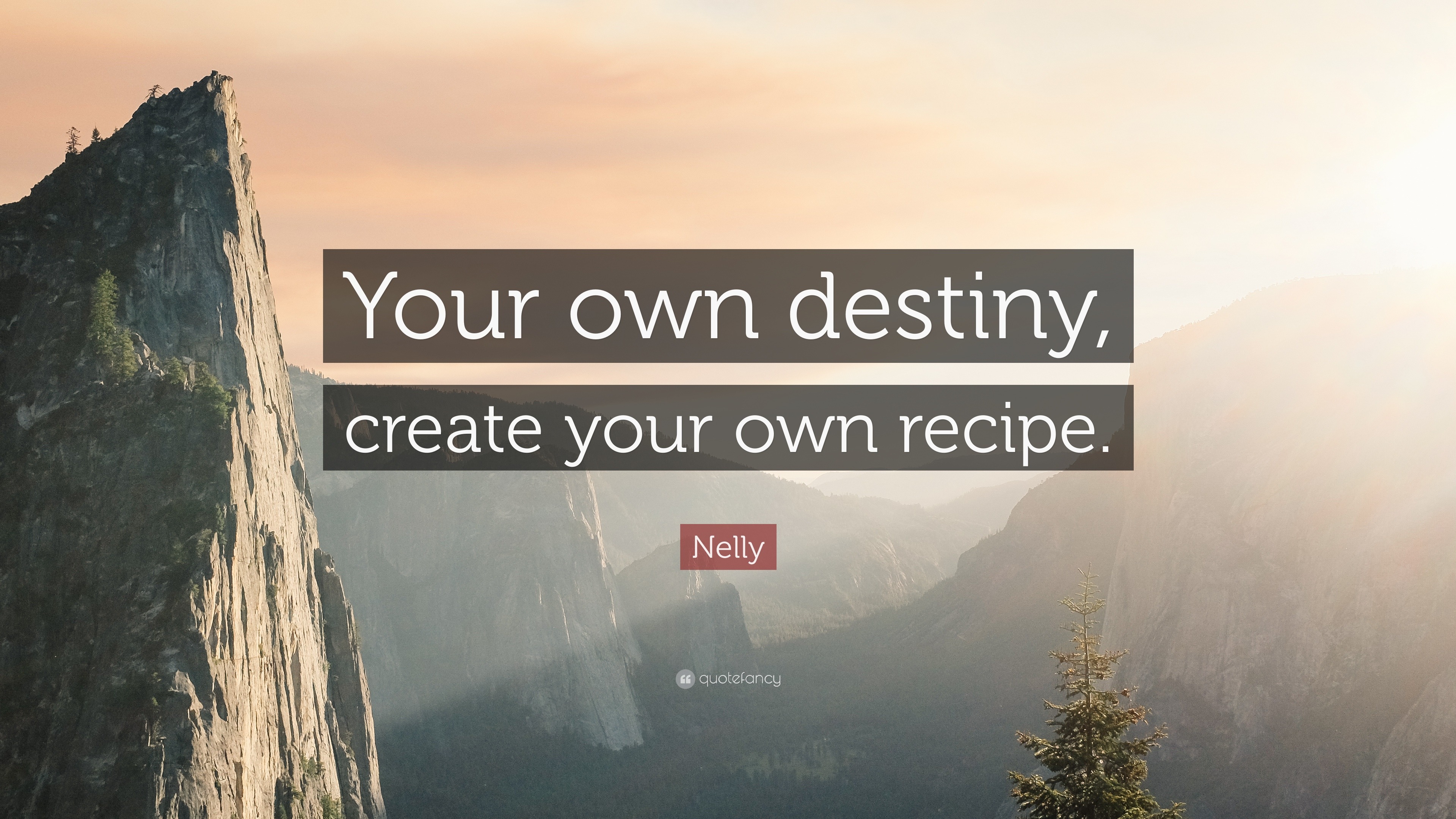 Nelly Quote: “Your own destiny, create your own recipe.”