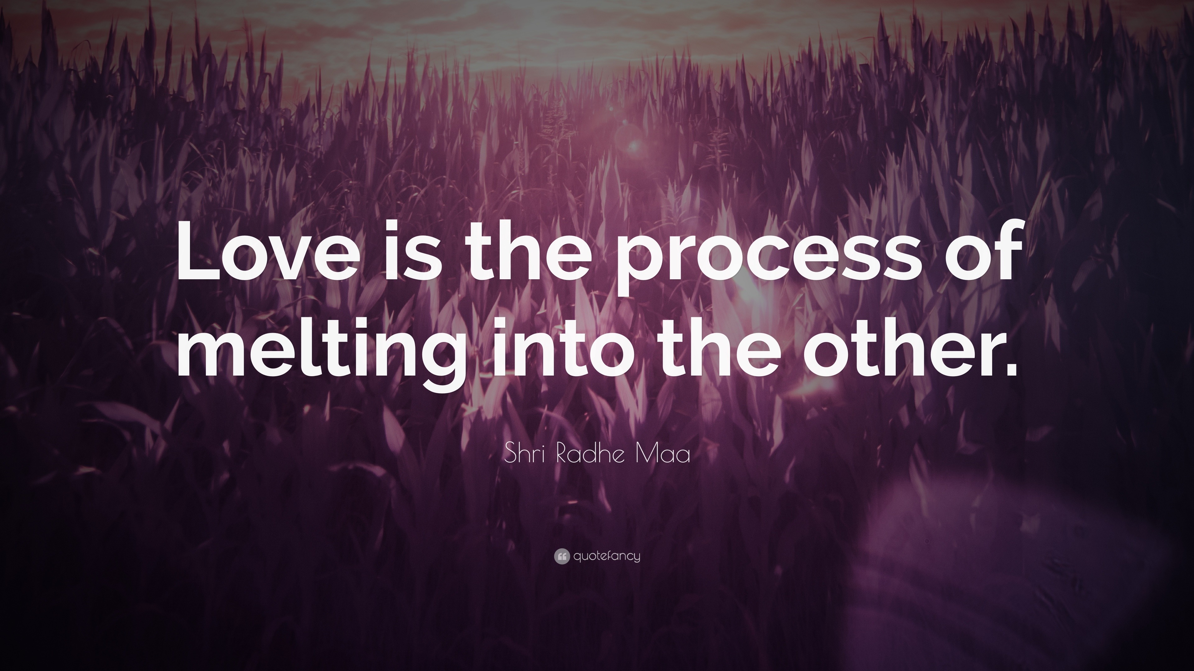 Shri Radhe Maa Quote: “Love is the process of melting into the other.”