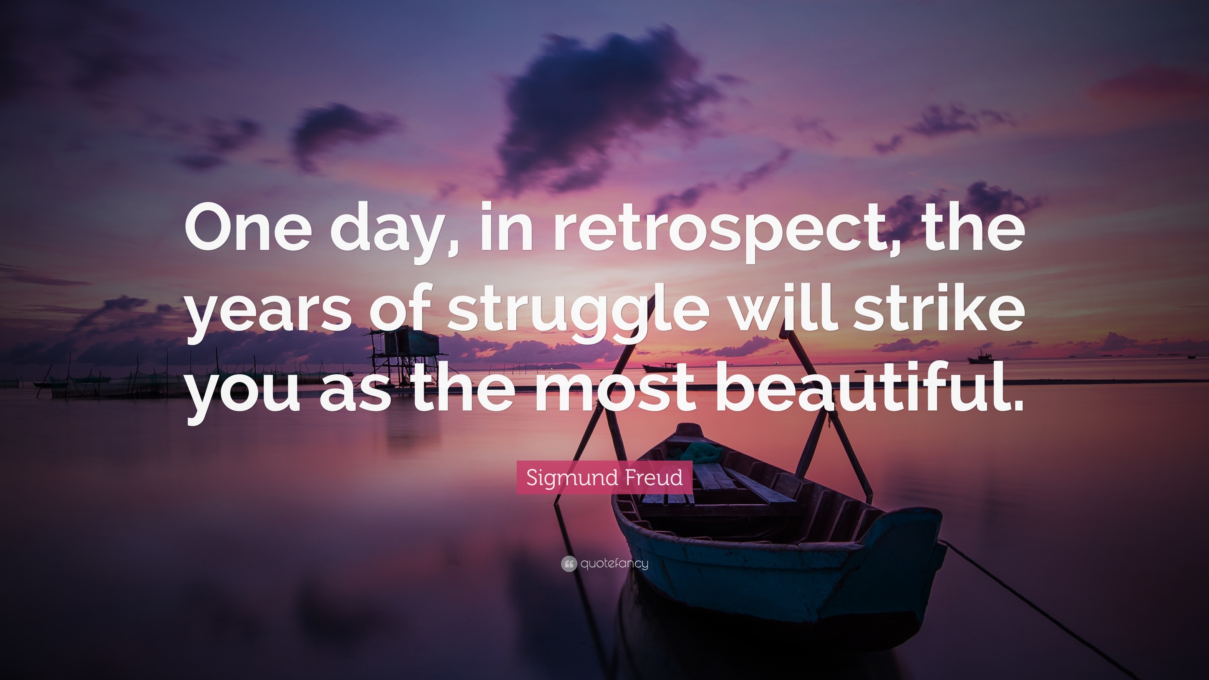 Sigmund Freud Quote “one Day In Retrospect The Years Of Struggle Will Strike You As The Most