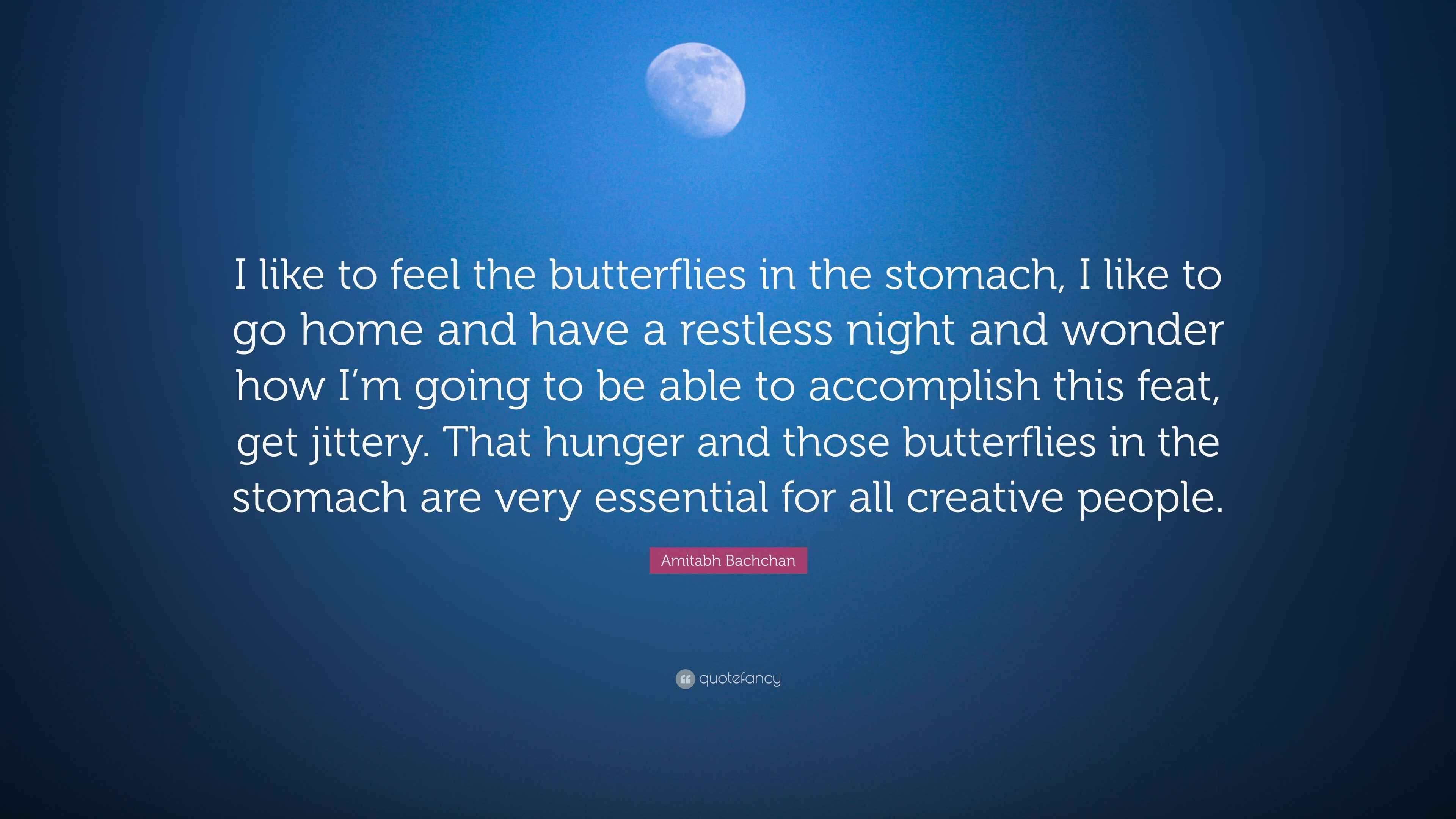 Amitabh Bachchan Quote: “I like to feel the butterflies in the stomach