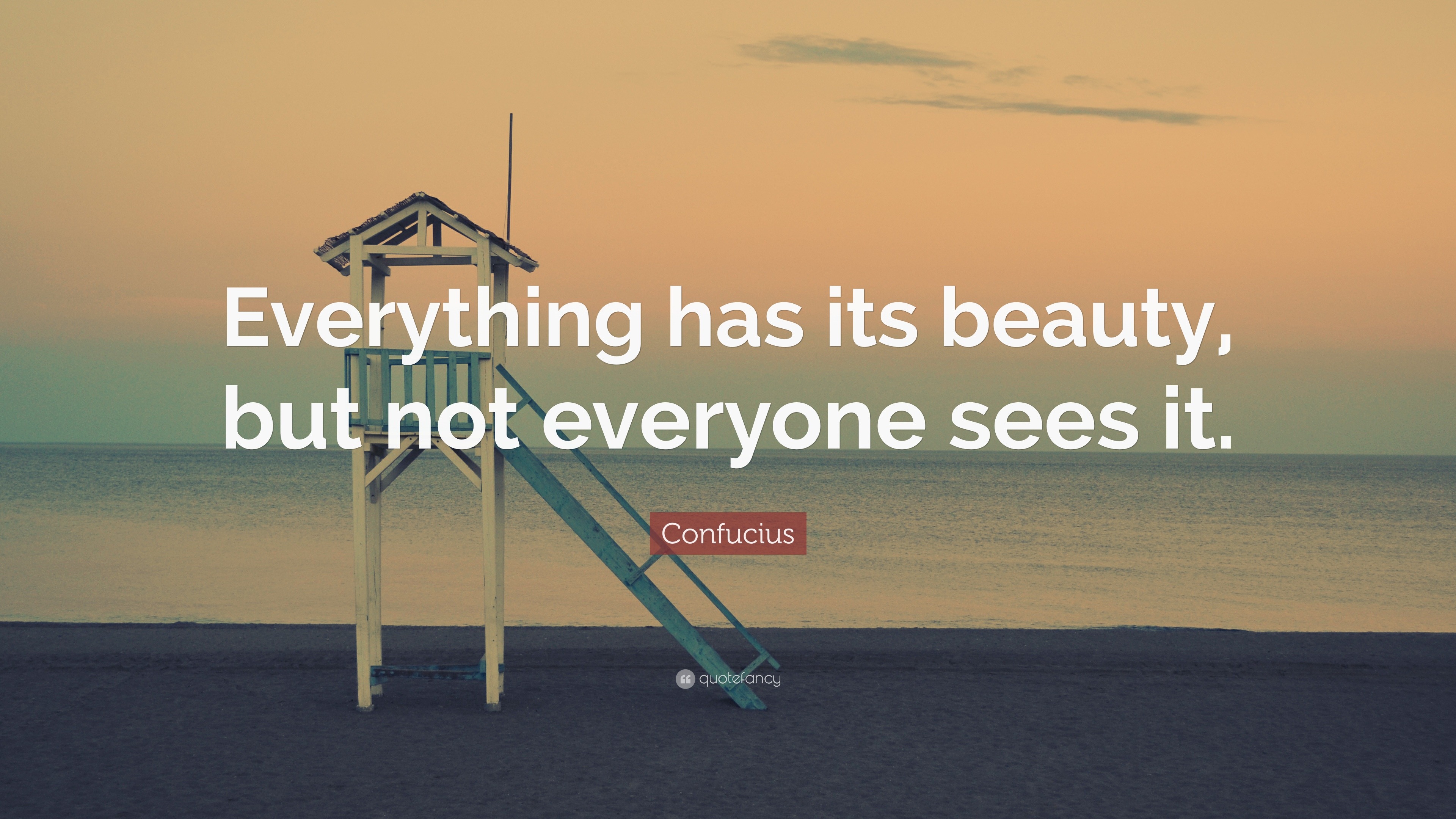 Confucius Quote: “Everything has its beauty, but not everyone sees it.”