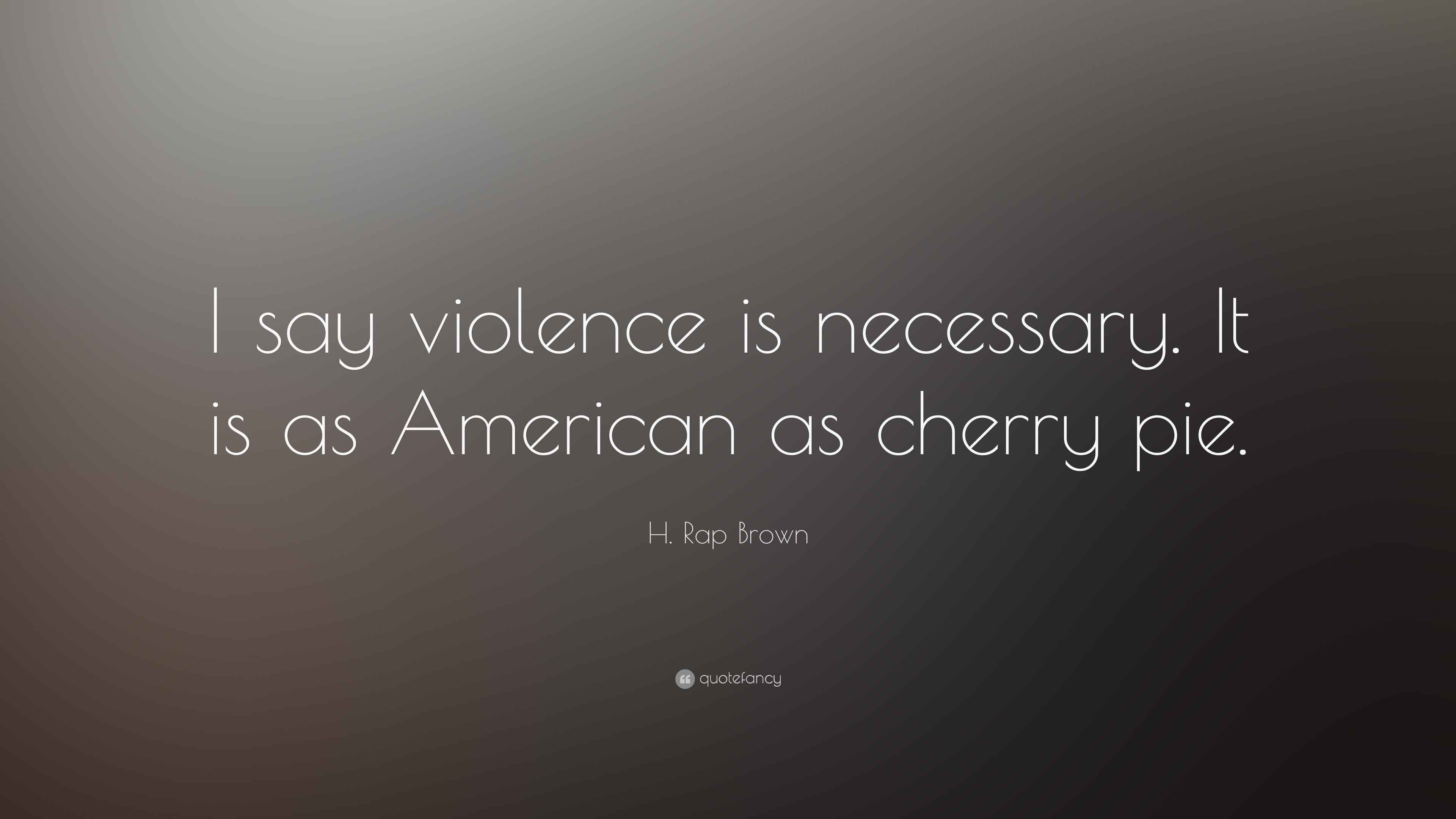 Close-up of H. Rap Brown quote on violence
