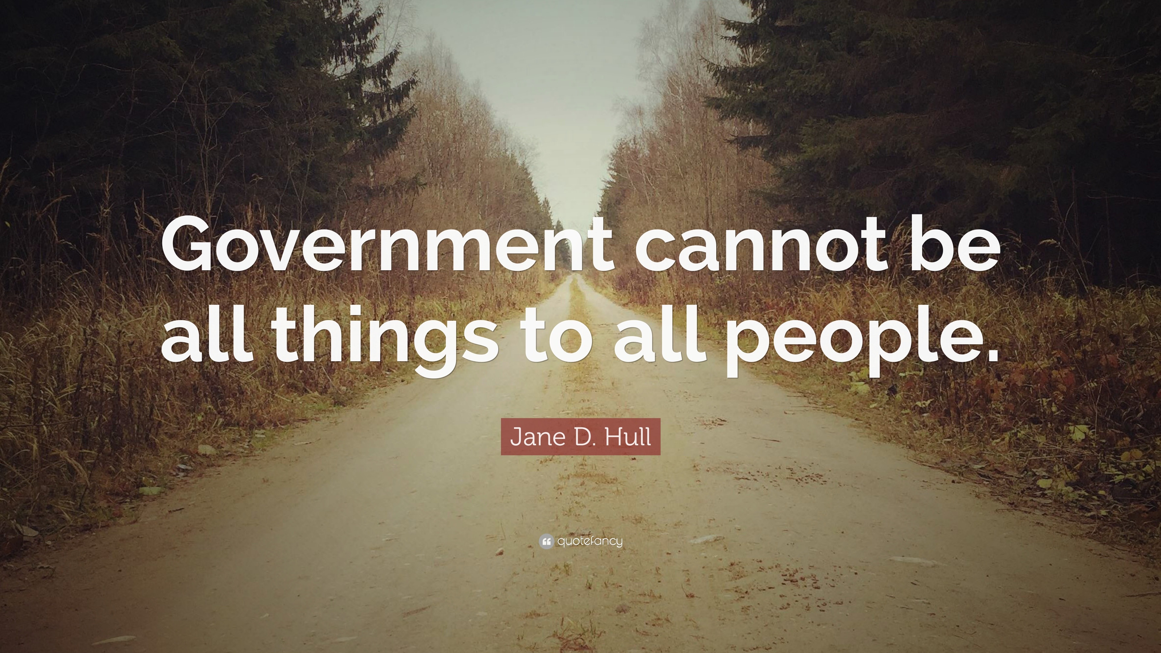 Jane D. Hull Quote: “Government cannot be all things to all people.”