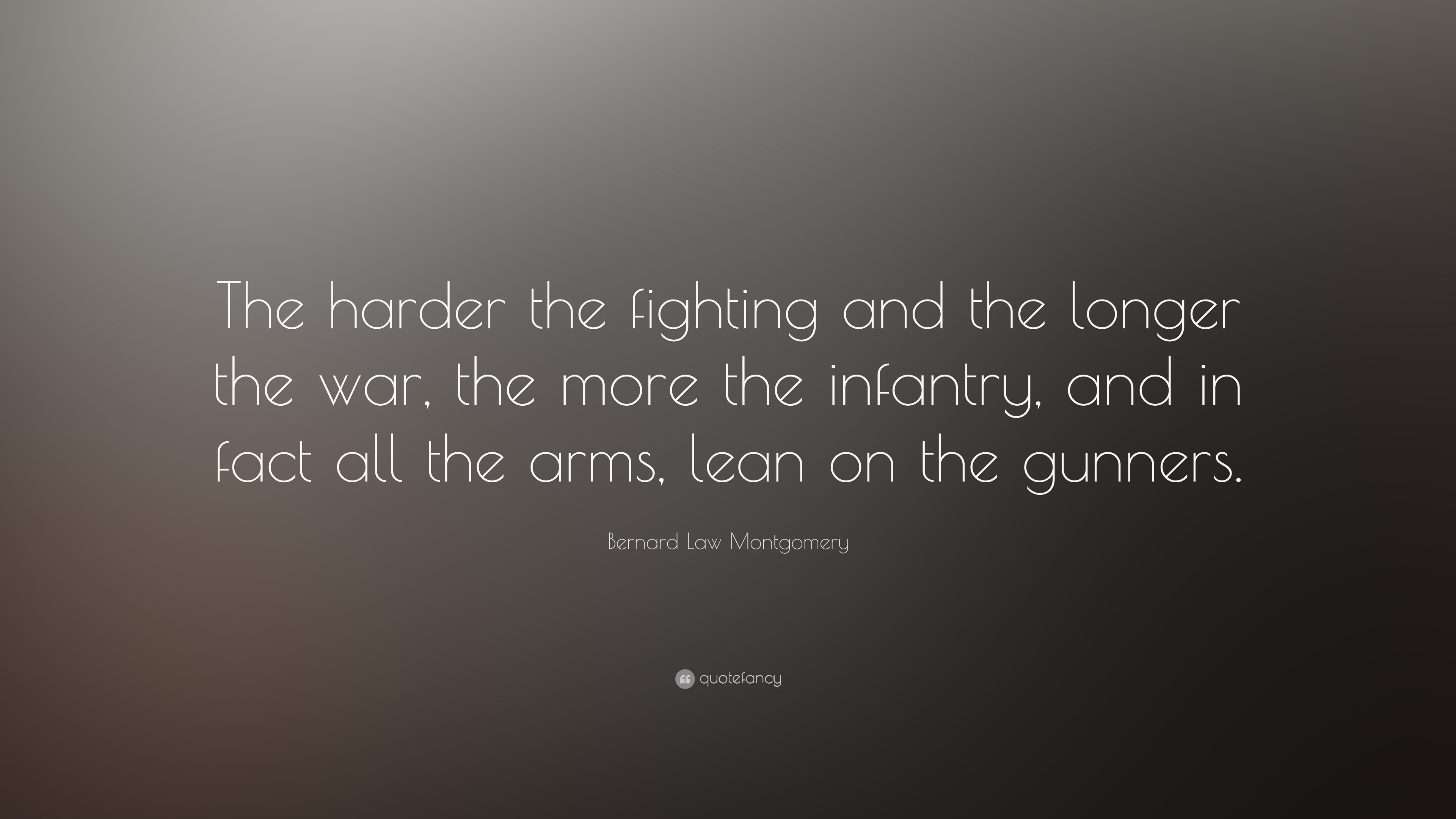 Bernard Law Montgomery Quote: “The Harder The Fighting And The Longer ...