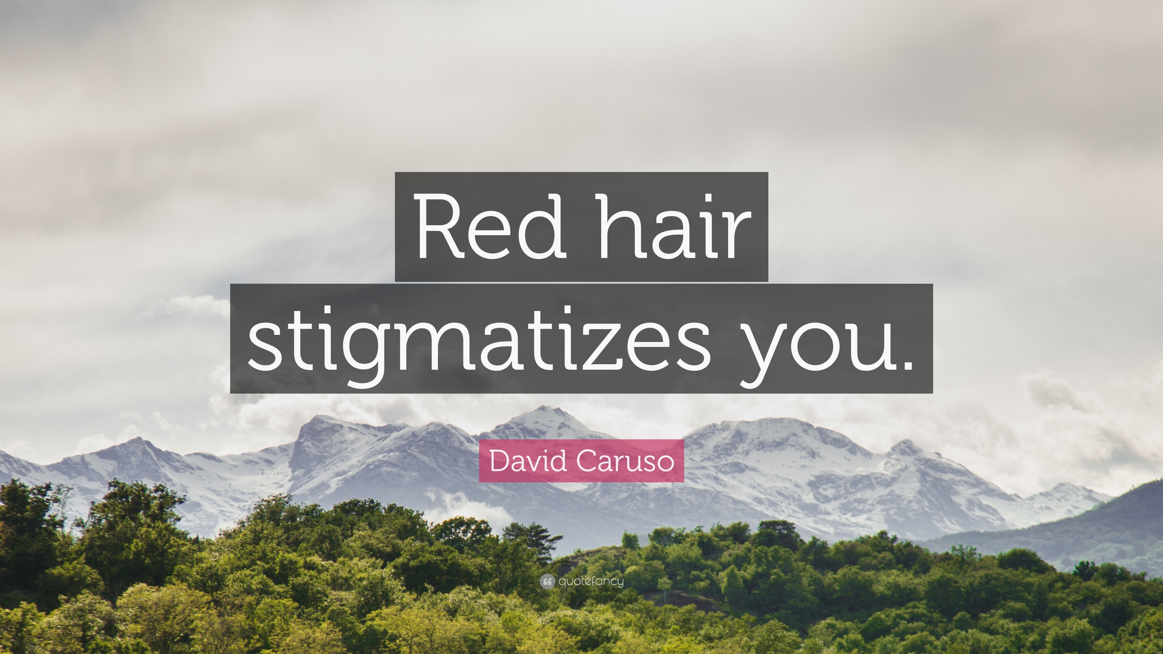 David Caruso Quote Red hair stigmatizes you