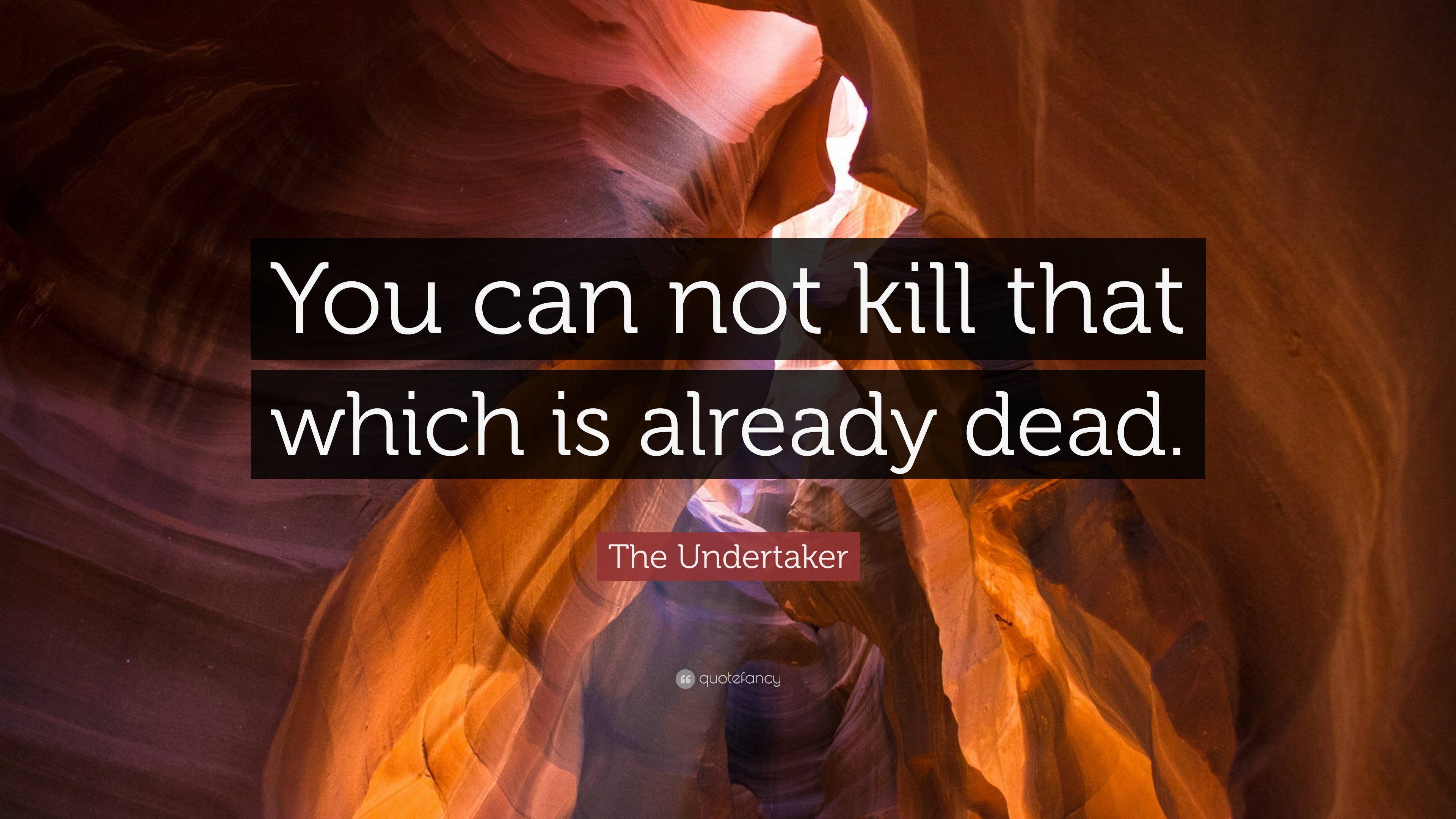 The Undertaker Quote: “You can not kill that which is already dead.”