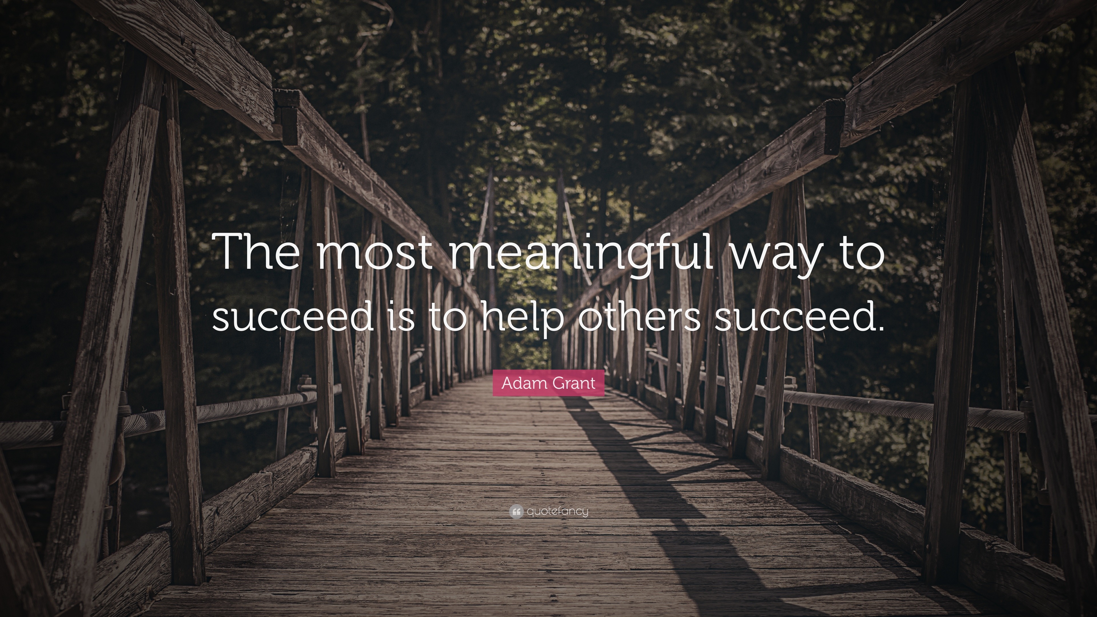 Adam Grant Quote: “The most meaningful way to succeed is to help others