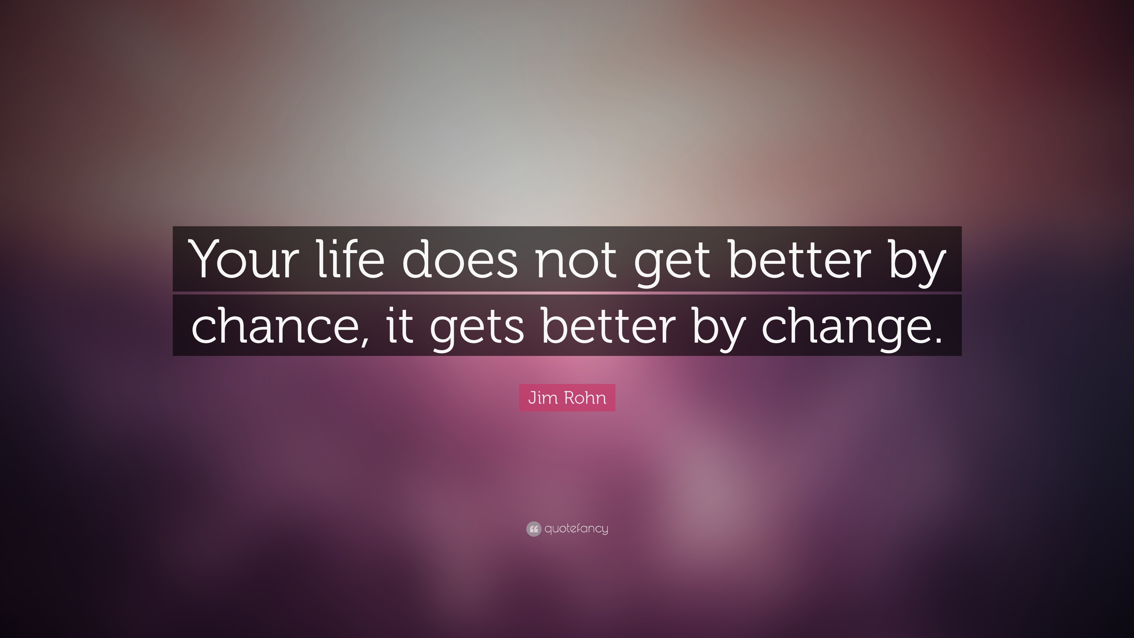 Jim Rohn Quote: “Your life does not get better by chance, it gets ...