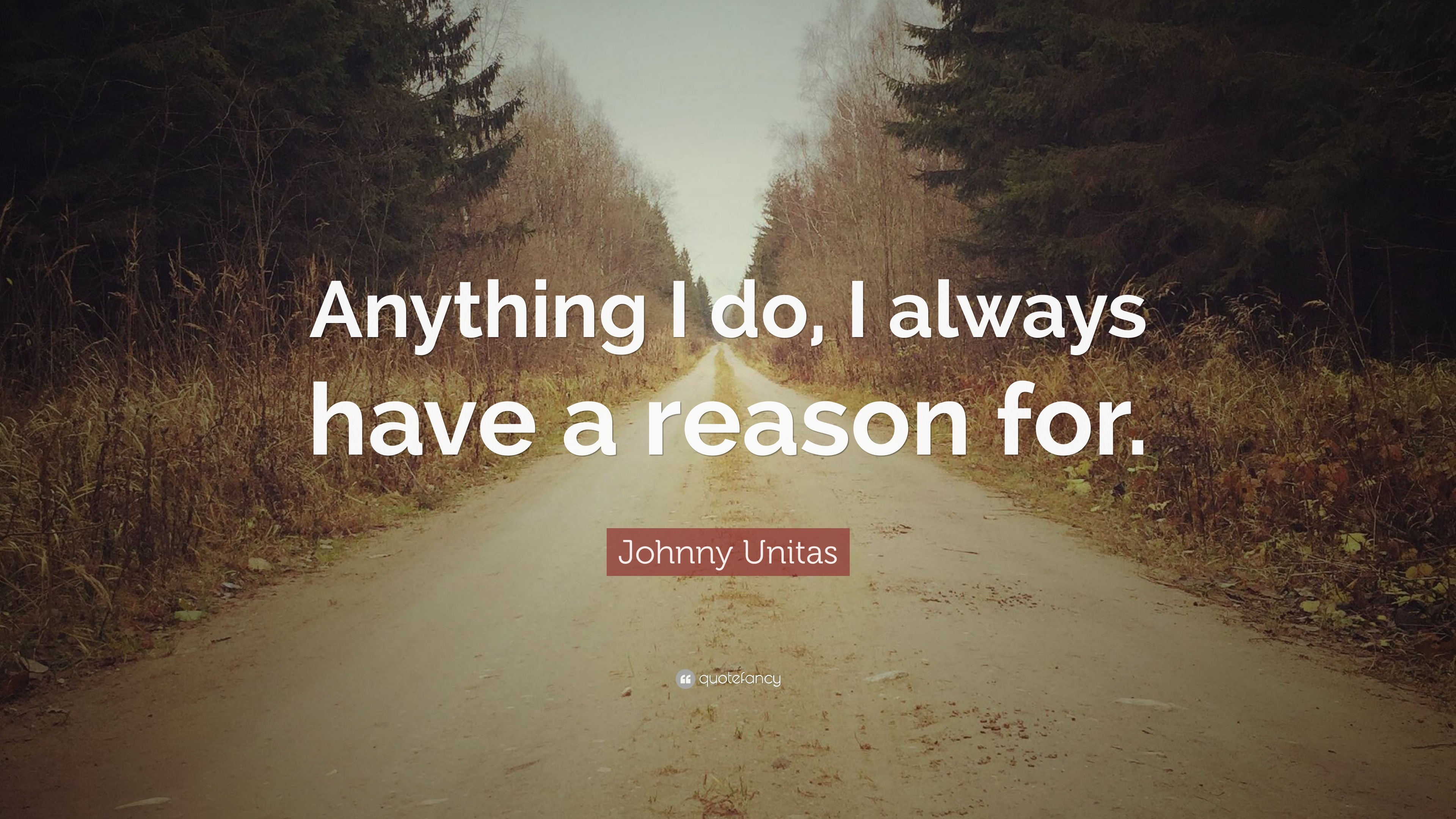 Johnny Unitas Quote Anything I Do I Always Have A Reason For