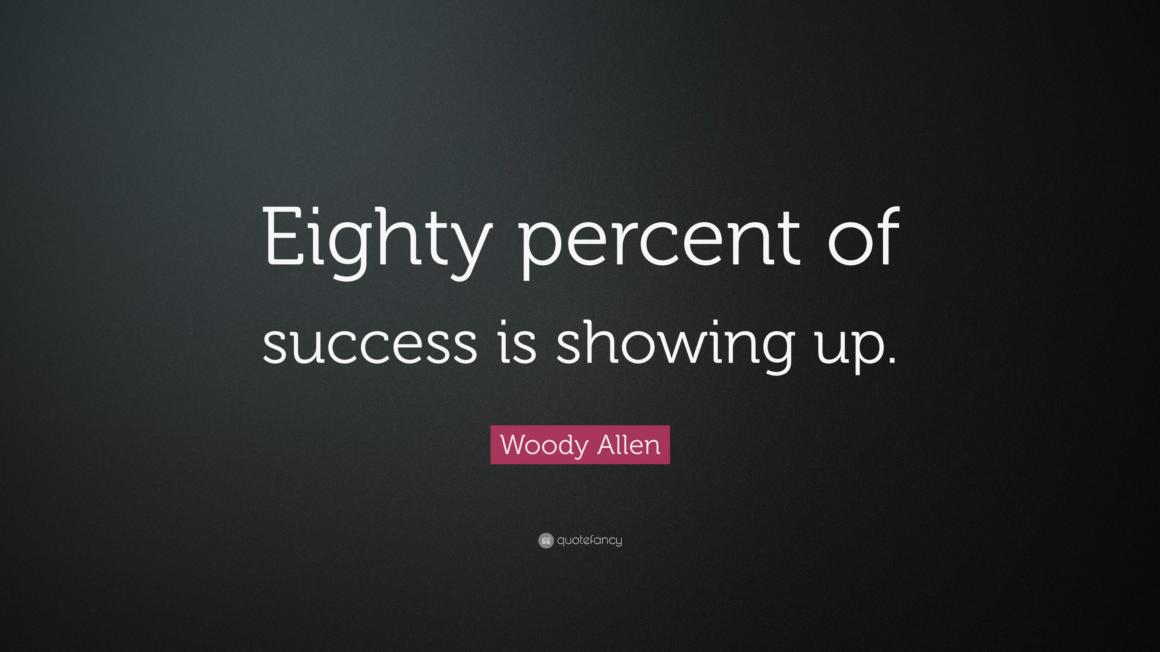 Woody Allen Quote “eighty Percent Of Success Is Showing Up” 6846