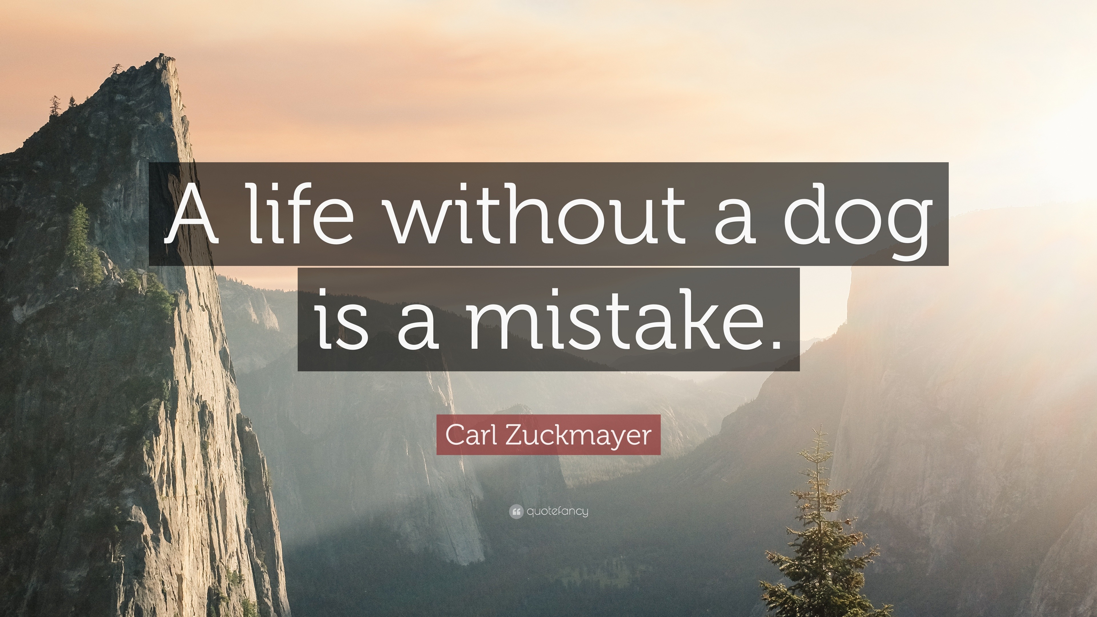 Carl Zuckmayer Quote “A life without a dog is a mistake ”