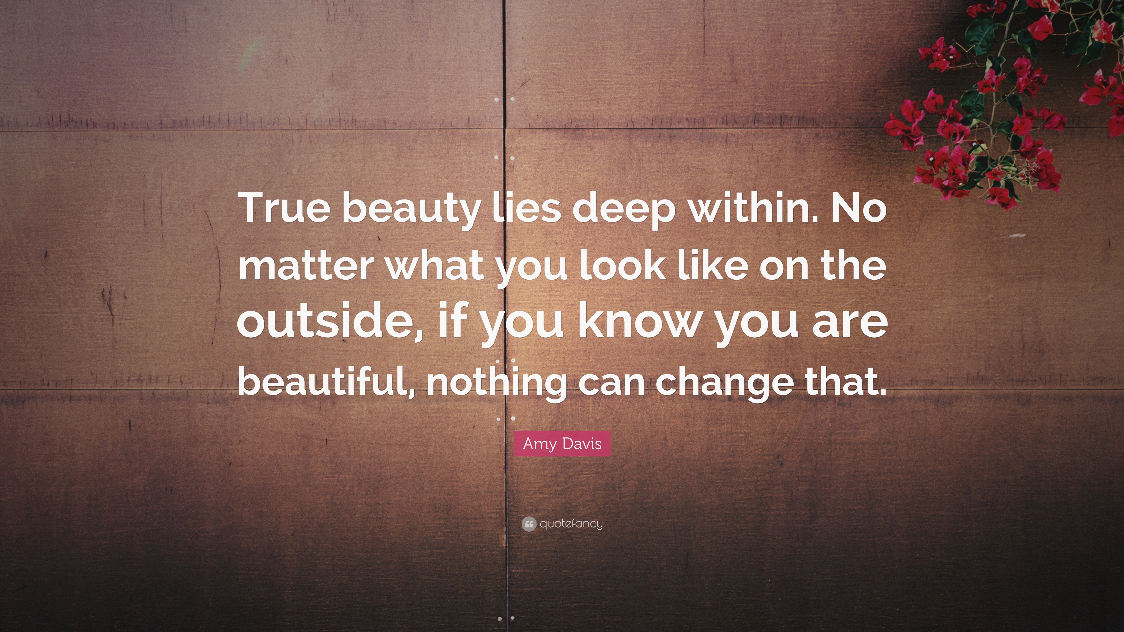 Amy Davis Quote “true Beauty Lies Deep Within No Matter What You Look