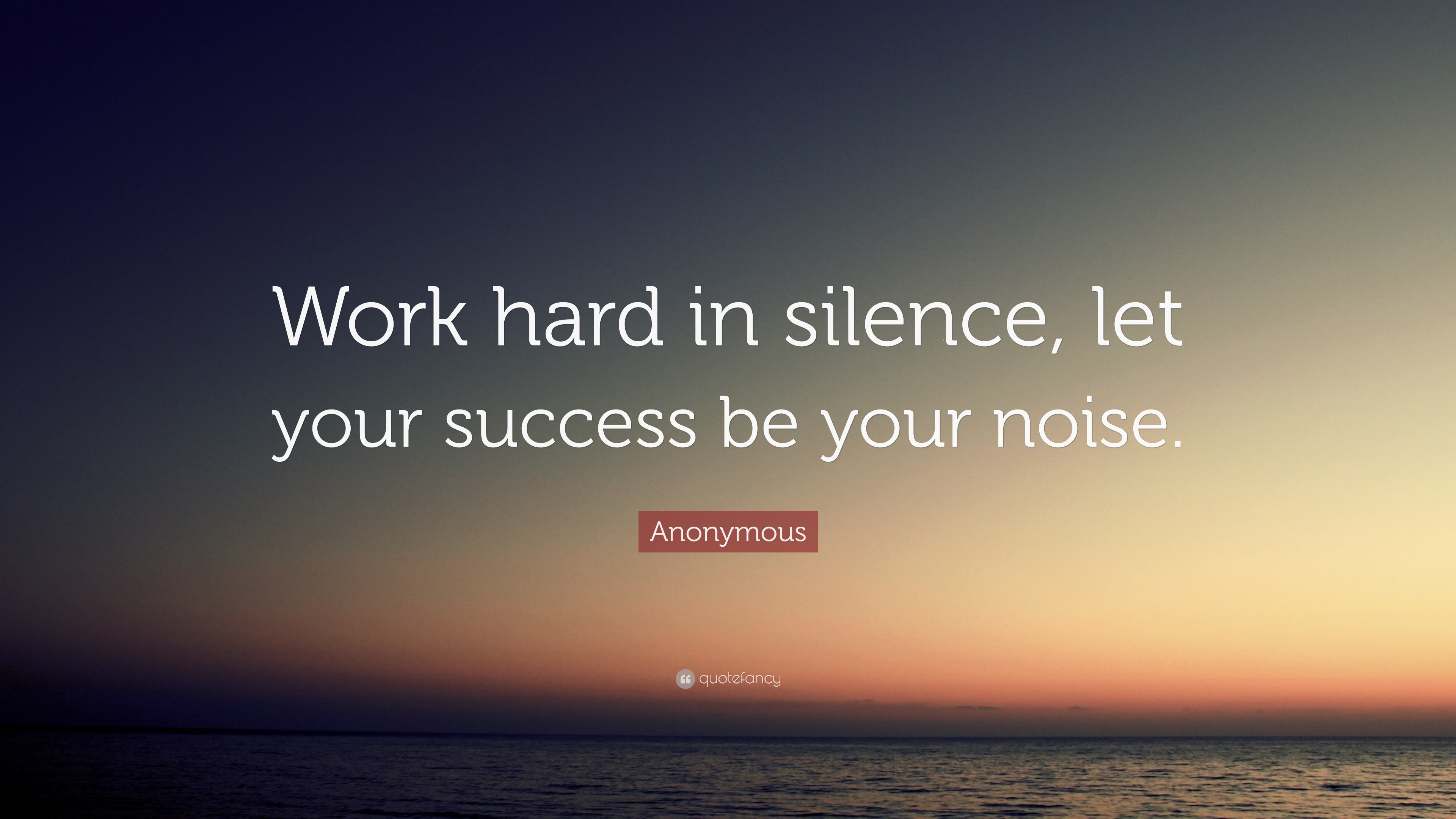 working in silence