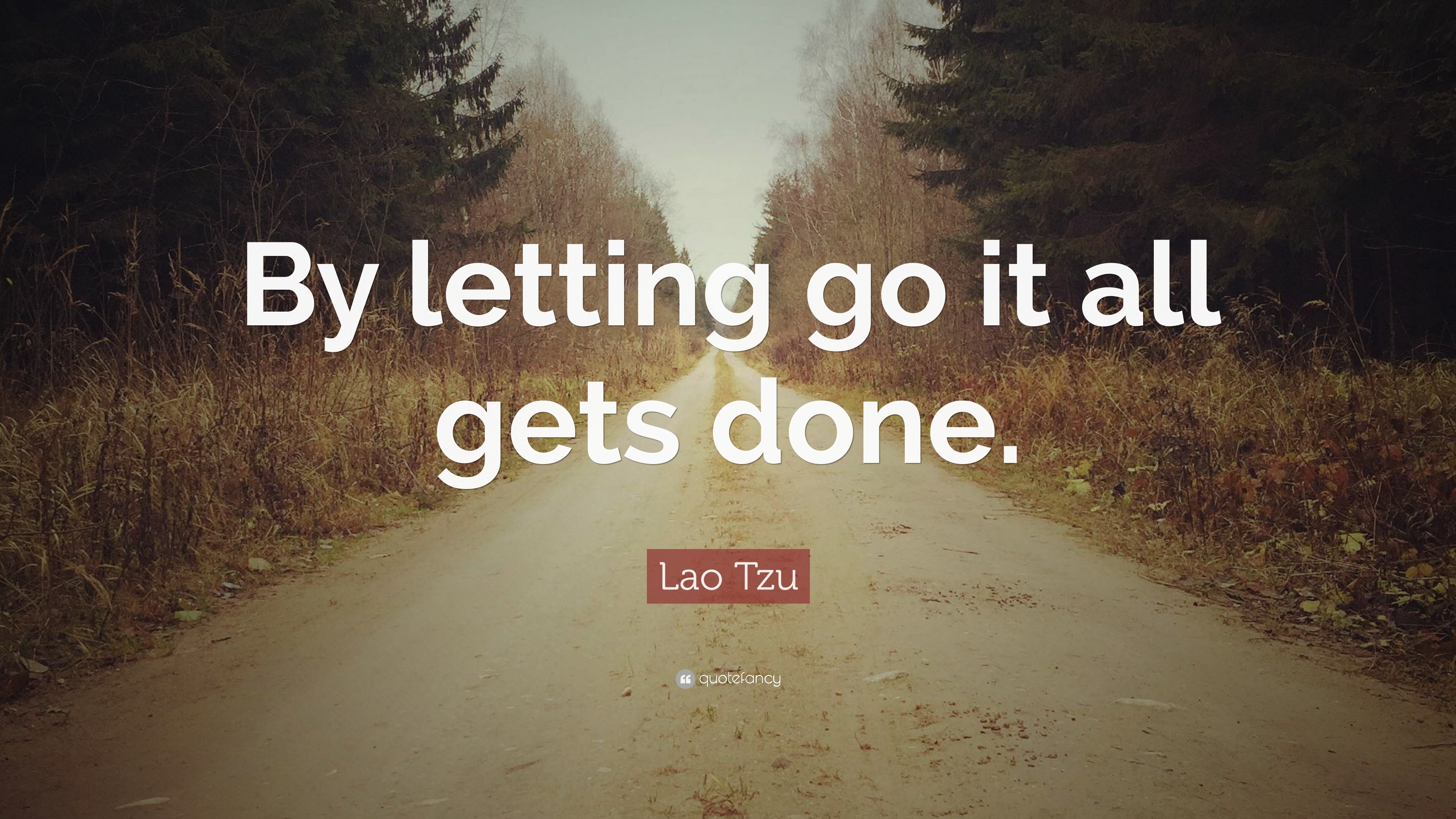 Lao Tzu Quote: “By letting go it all gets done.”