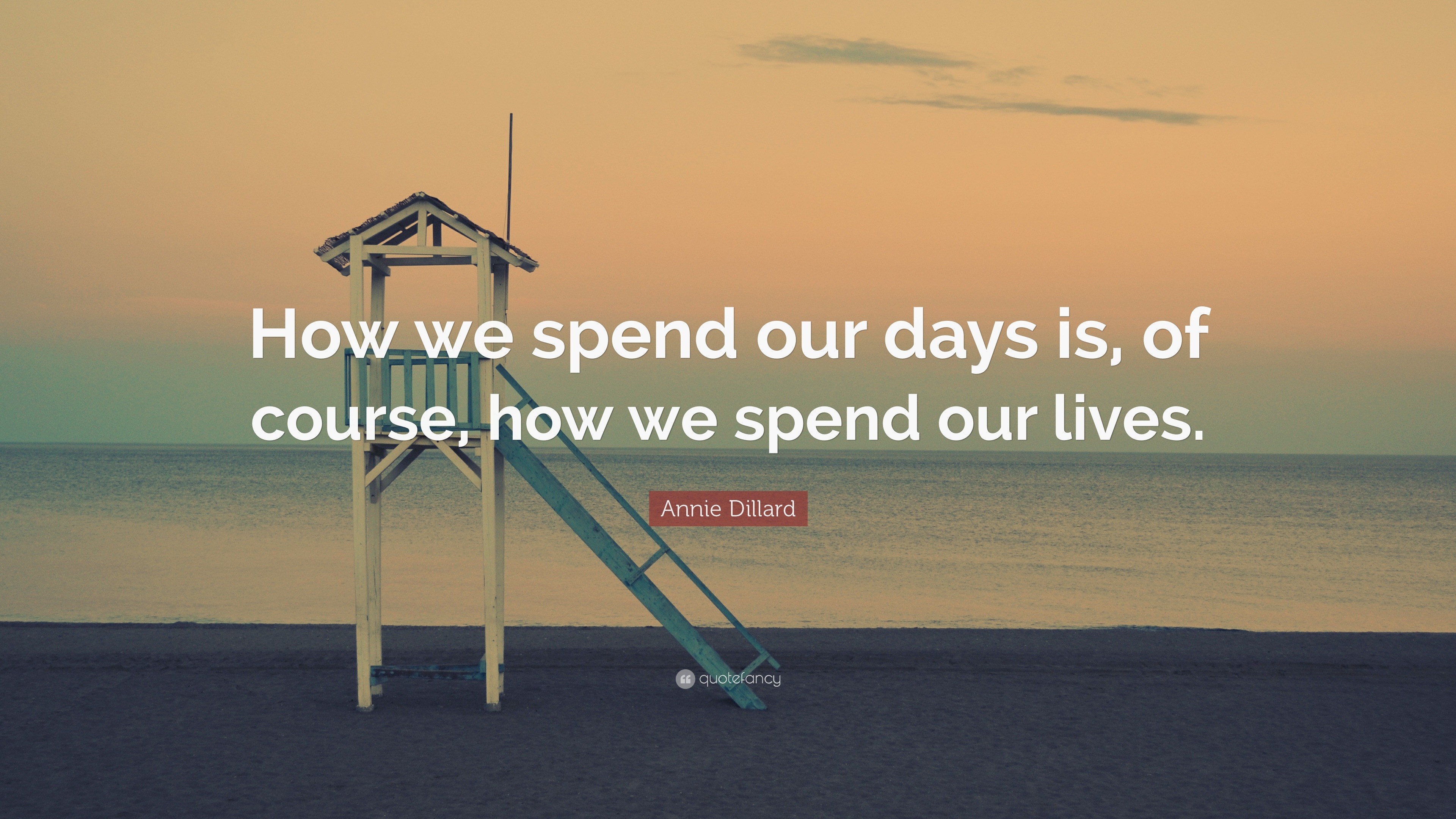 Annie Dillard Quote “How we spend our days is, of course, how we spend