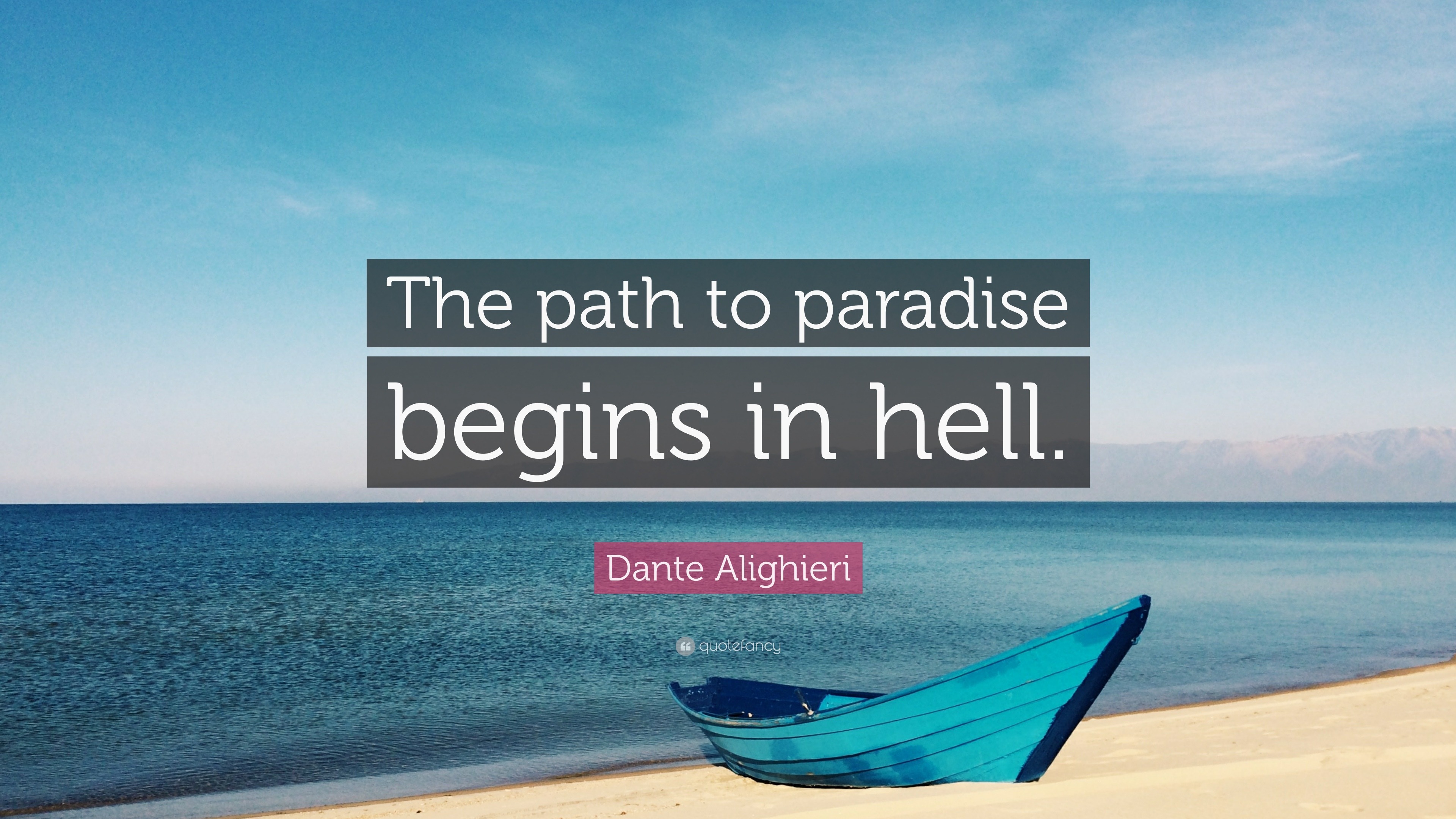 Dante Alighieri Quote The path to paradise begins in hell