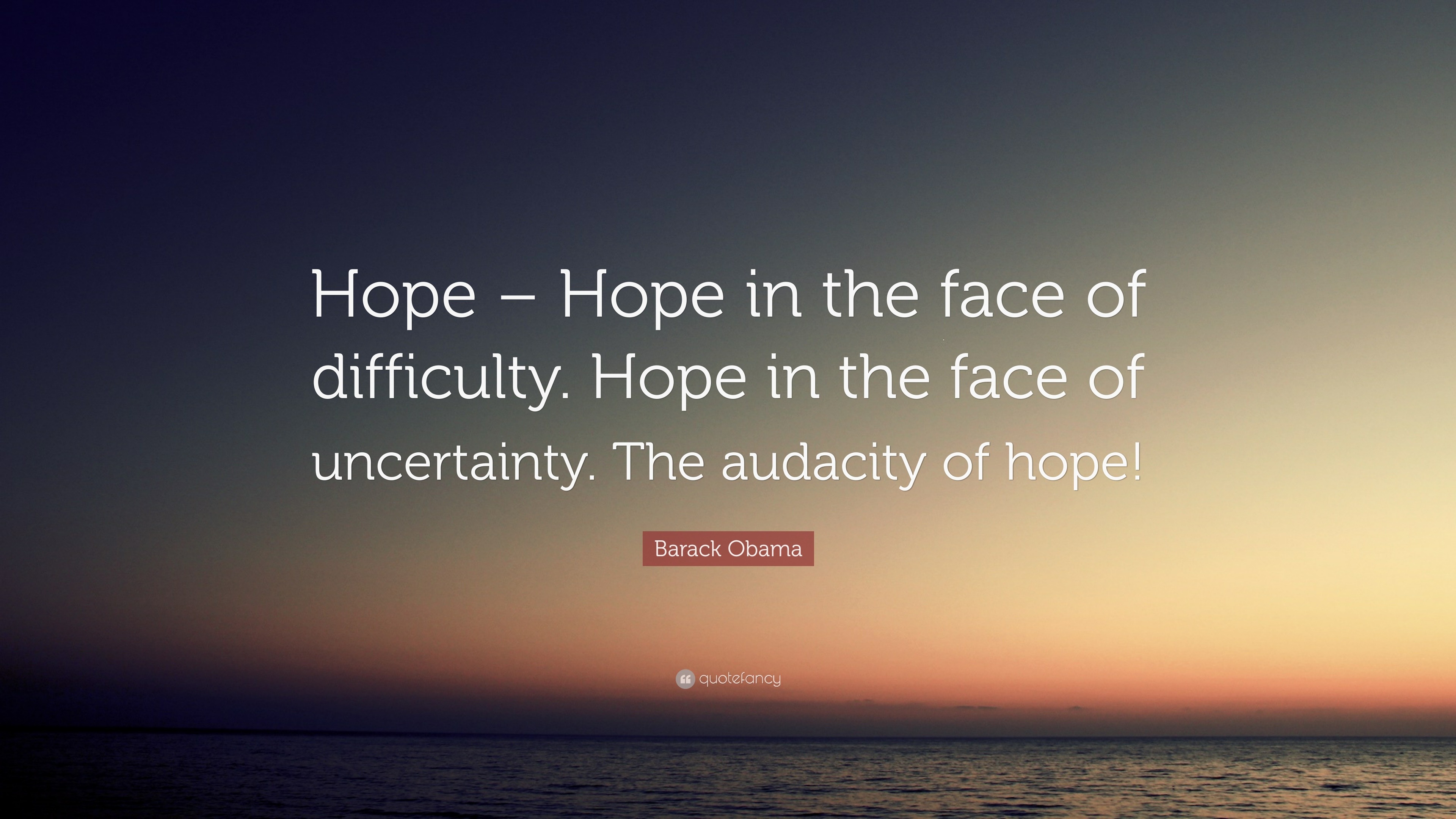 audacity of hope