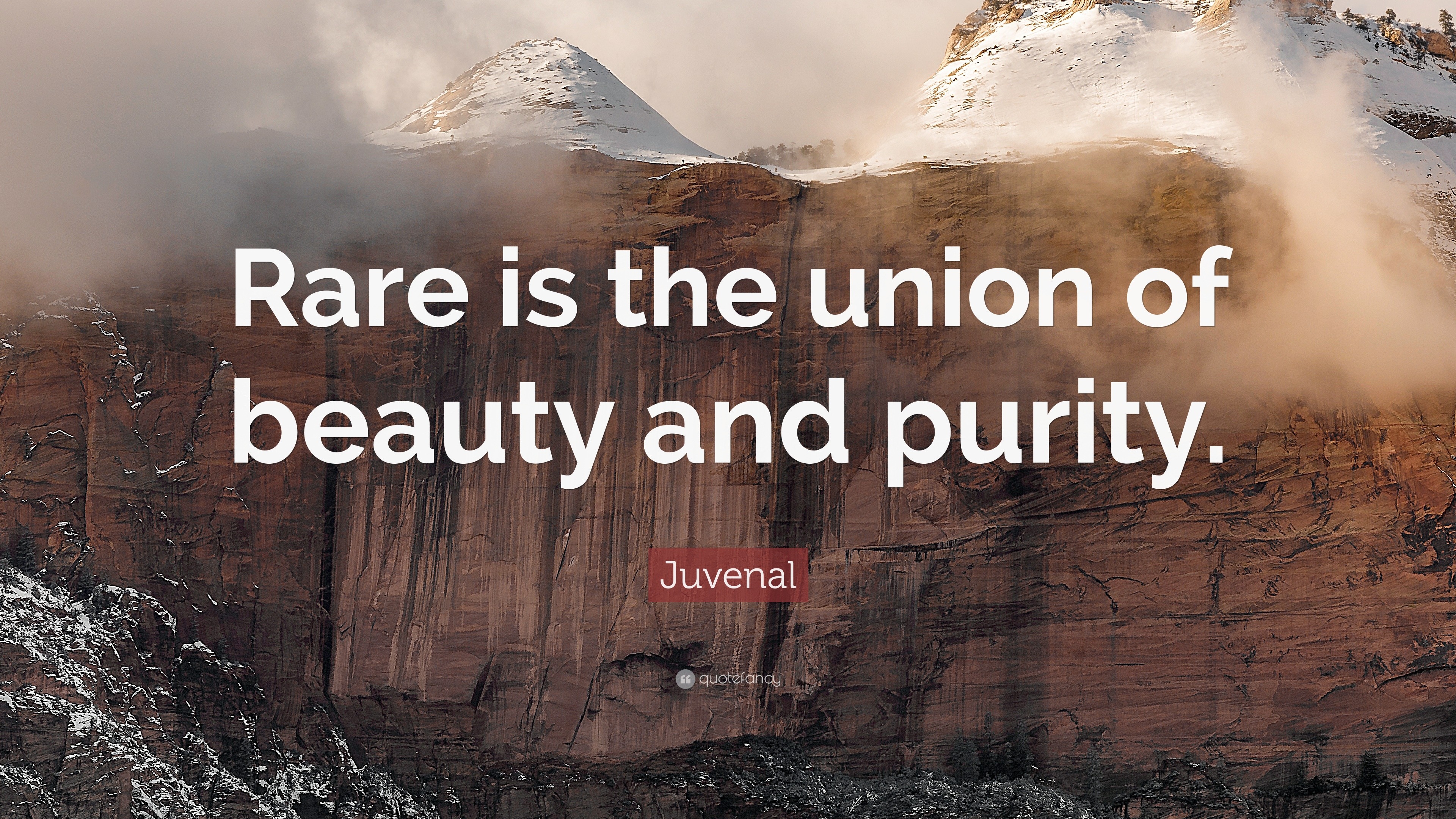 Juvenal Quote: “Rare is the union of beauty and purity.”