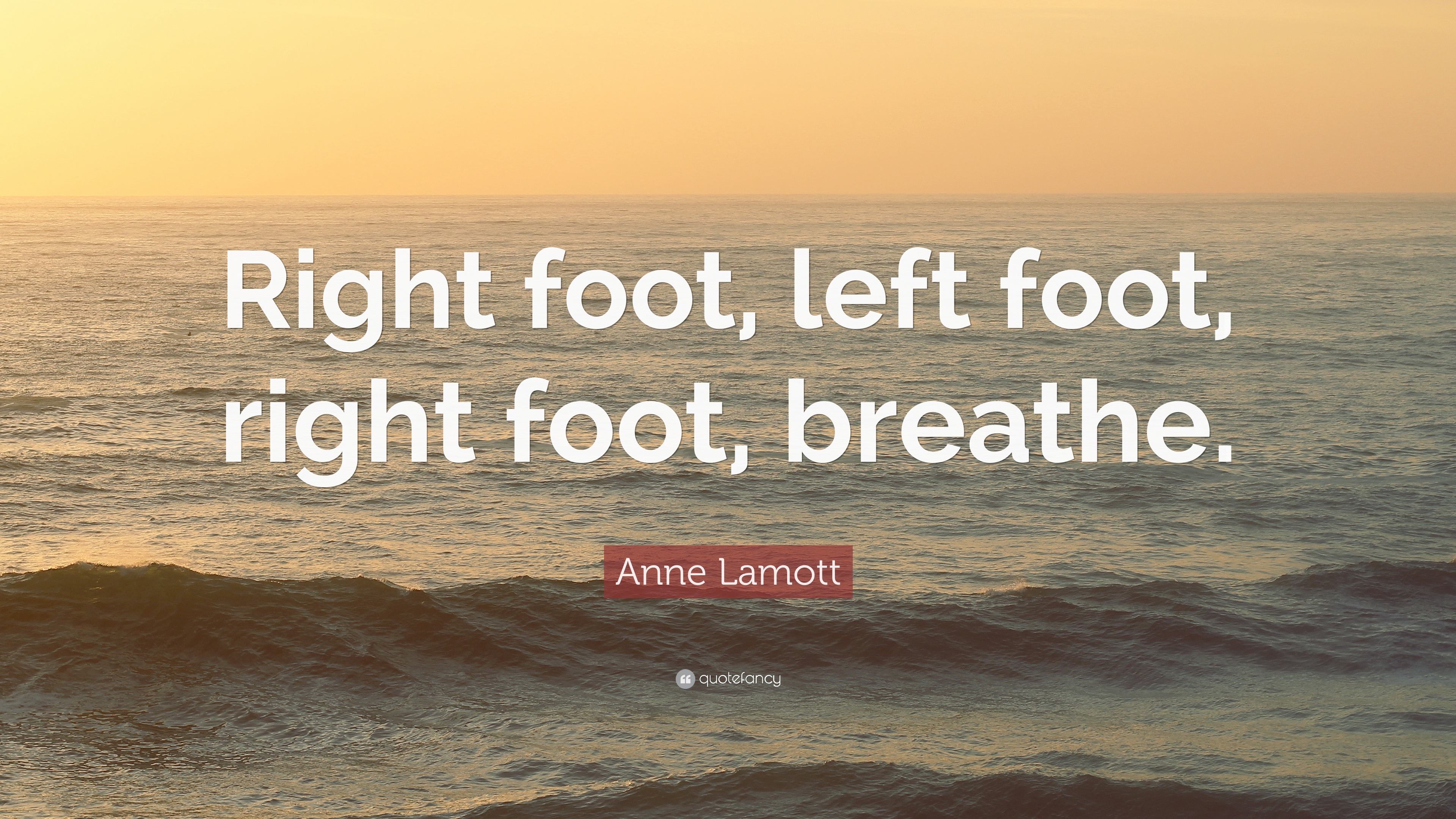 Anne Lamott Quote “right Foot Left Foot Right Foot Breathe”