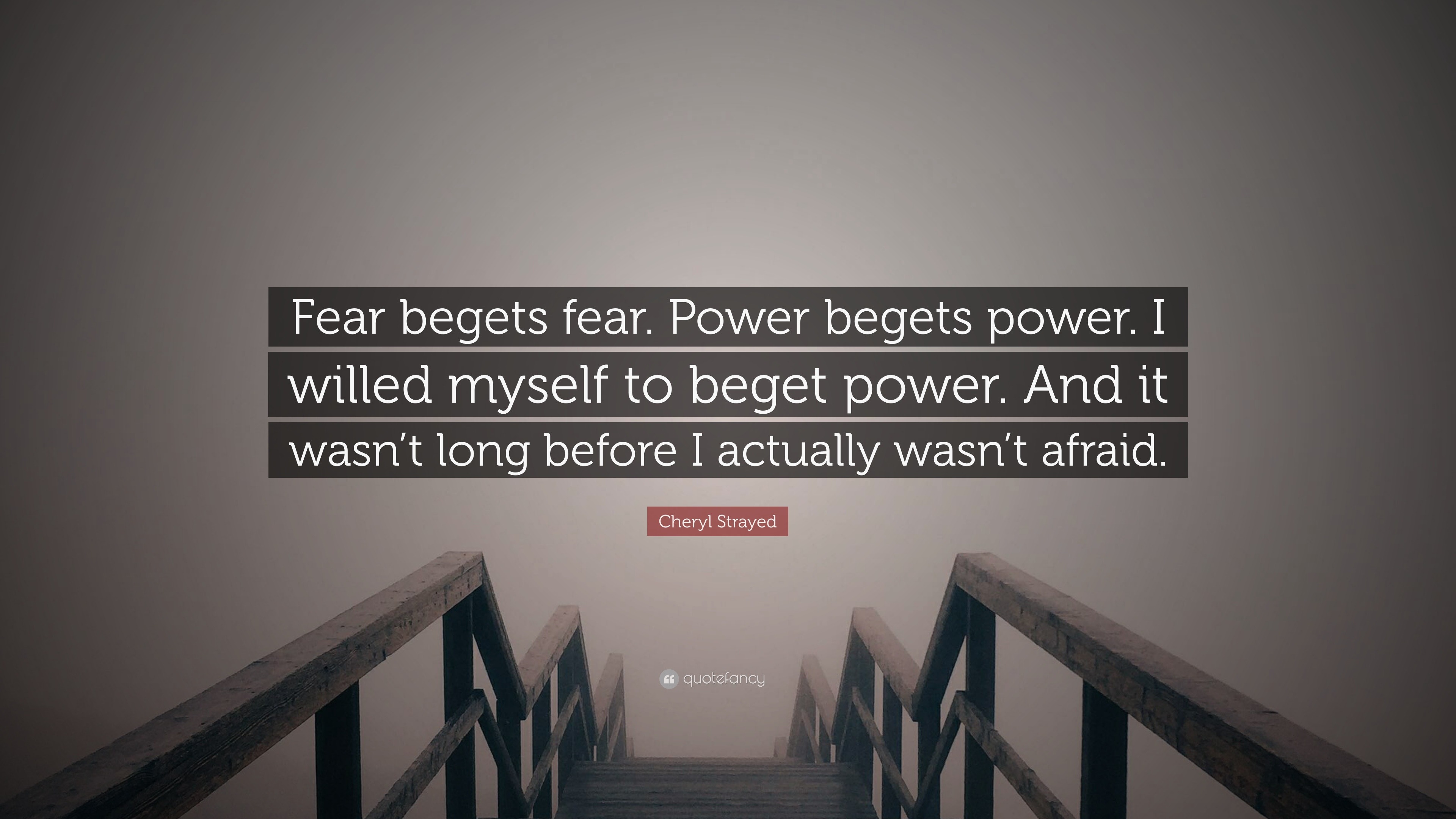 Image result for fear begets fear cheryl strayed