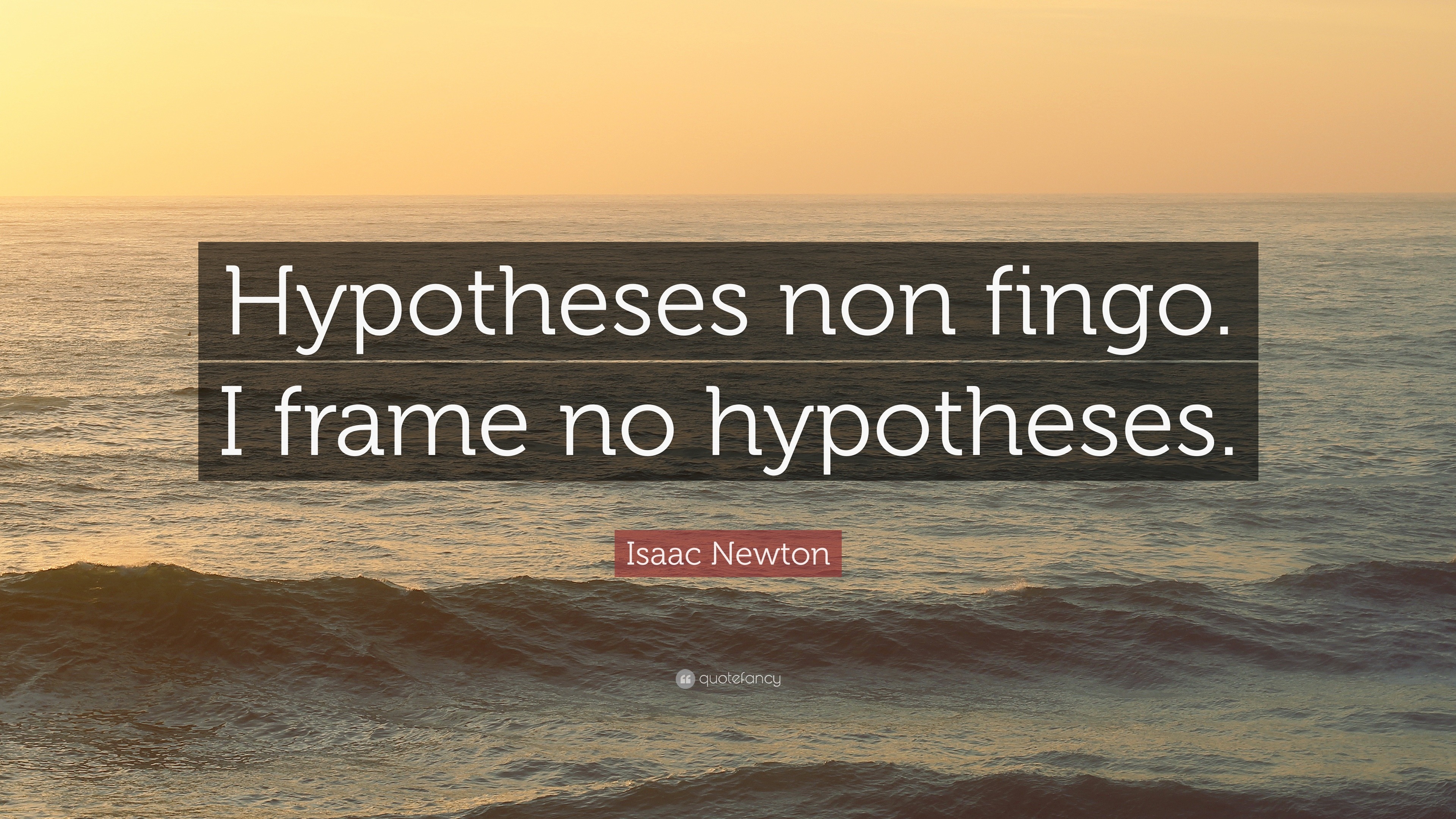 meaning of hypothesis non fingo