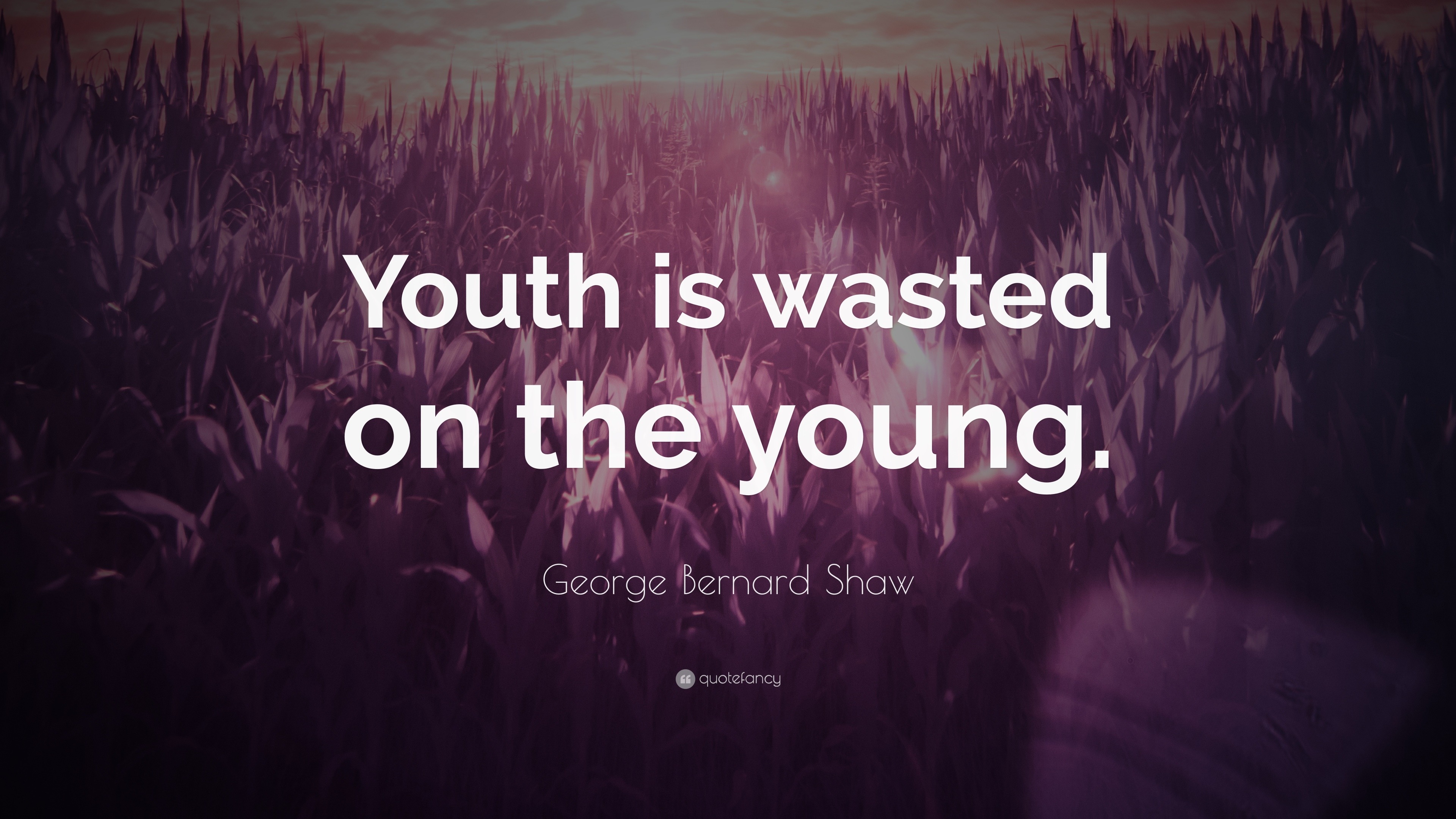 George Bernard Shaw Quote: “Youth is wasted on the young.” (25