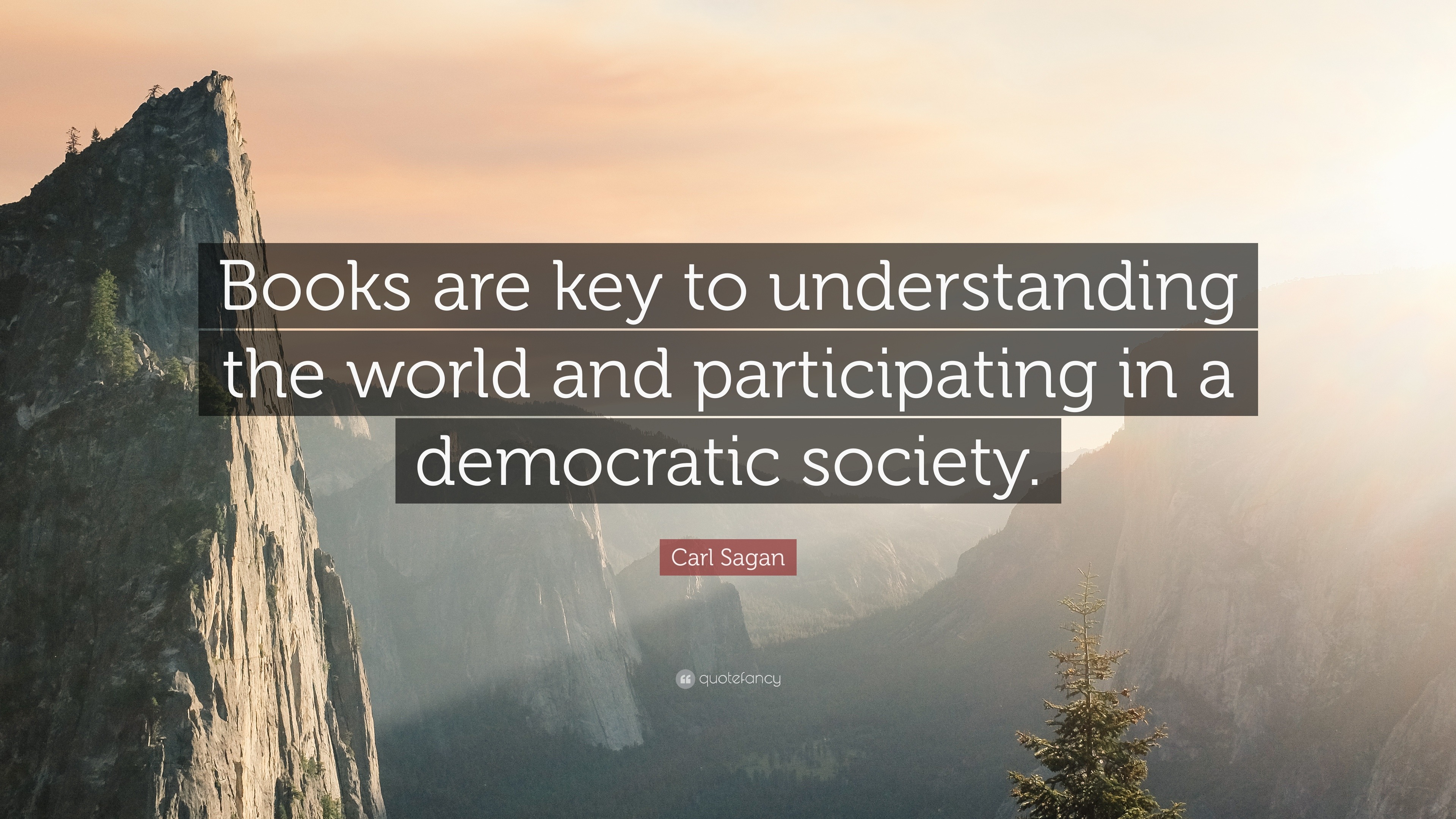 Carl Sagan Quote: “Books are key to understanding the world and ...