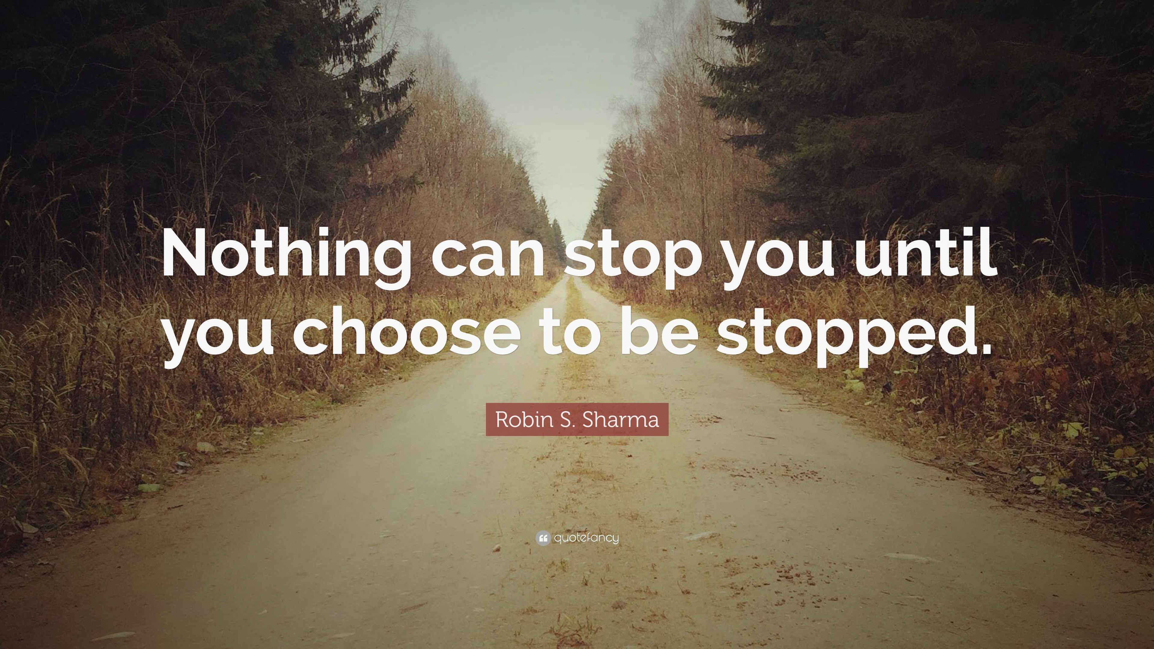 Robin S. Sharma Quote: “Nothing Can Stop You Until You Choose To Be Stopped .”