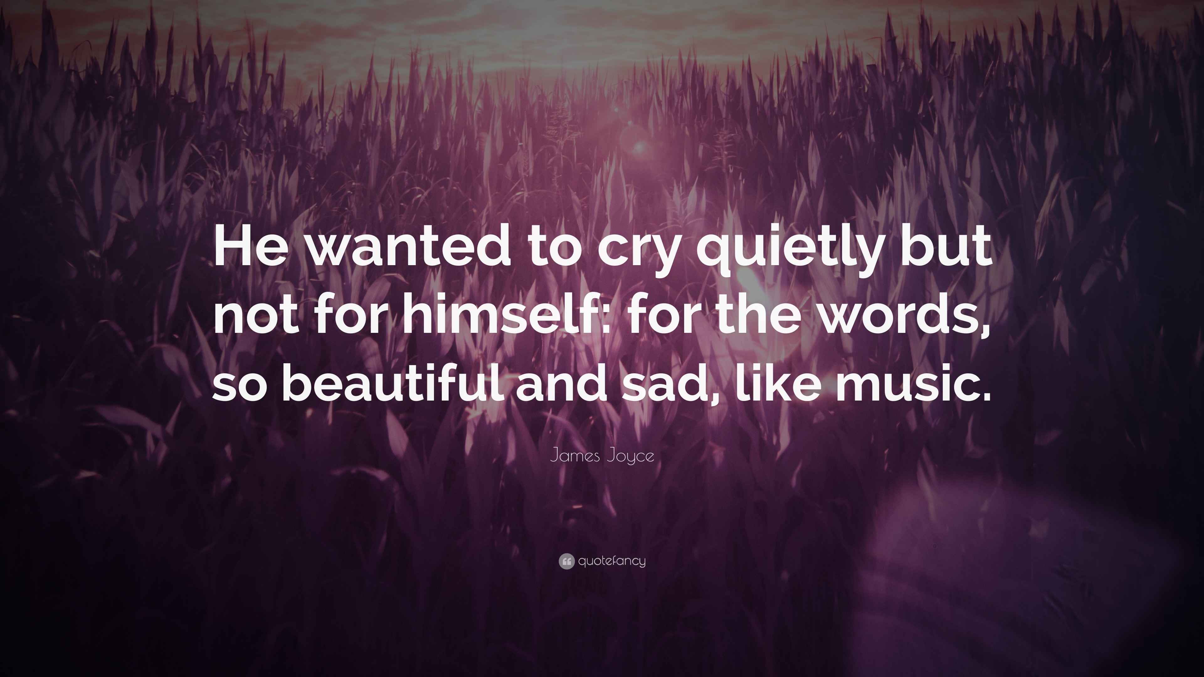 James Joyce Quote “He wanted to cry quietly but not for himself for