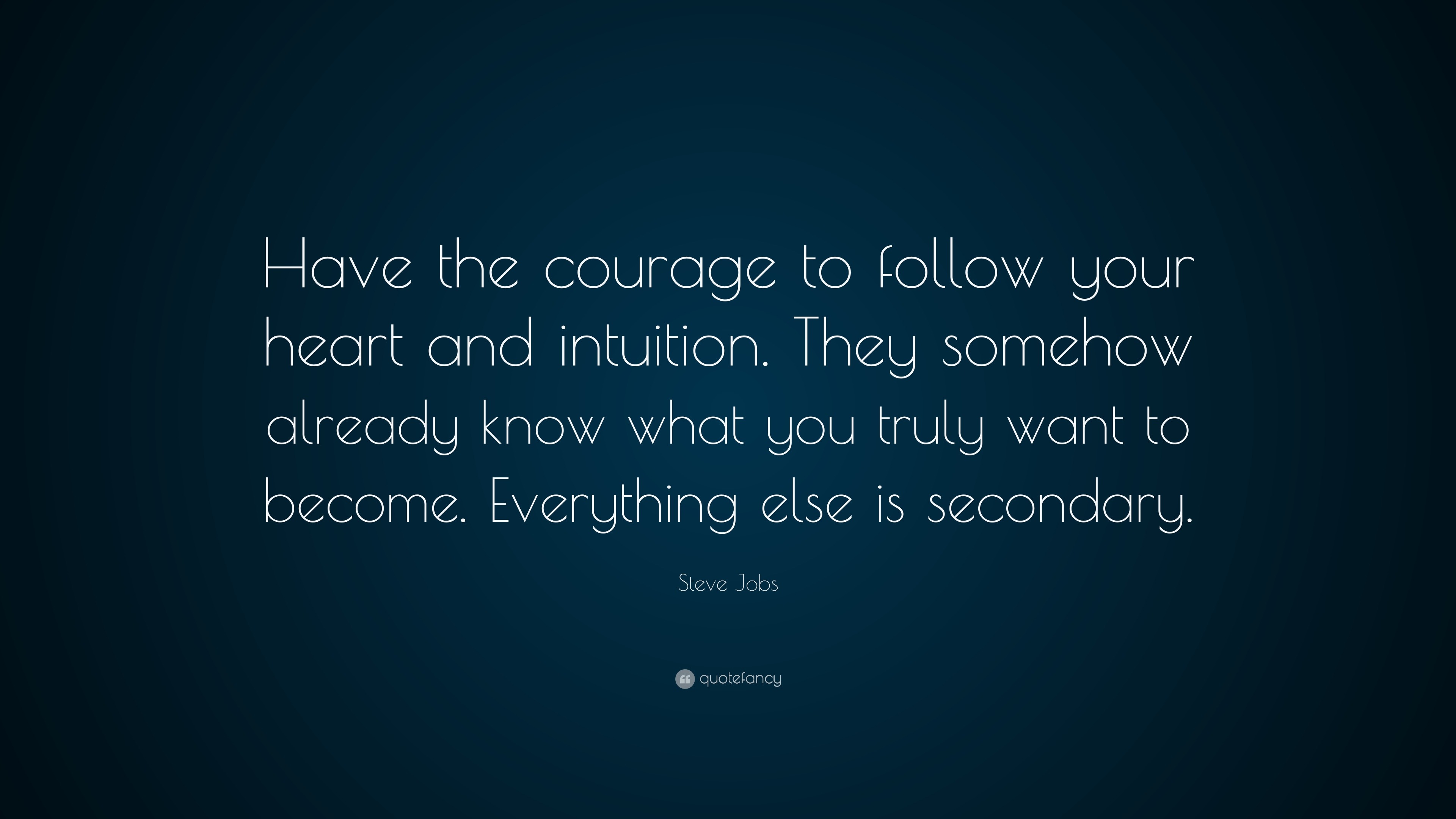 Steve Jobs Quote “have The Courage To Follow Your Heart And Intuition