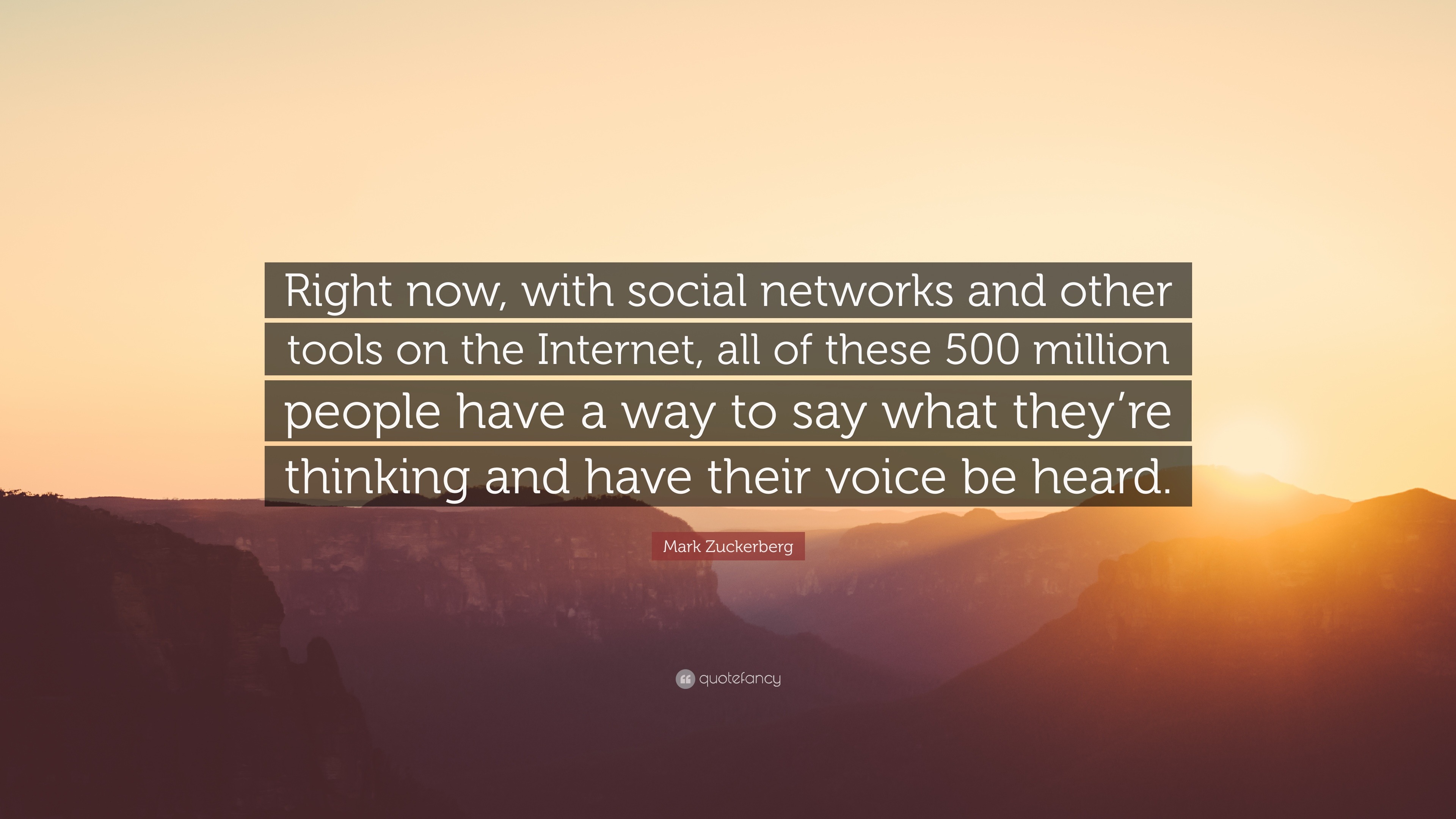 Mark Zuckerberg Quote: “Right now, with social networks and other tools ...