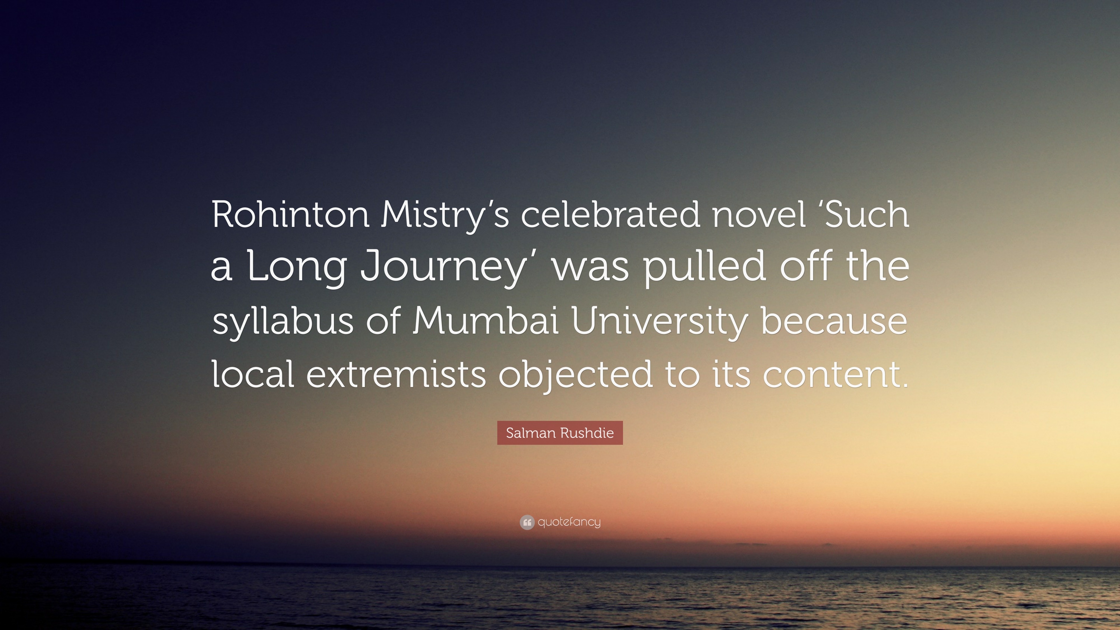 such a long journey rohinton mistry summary