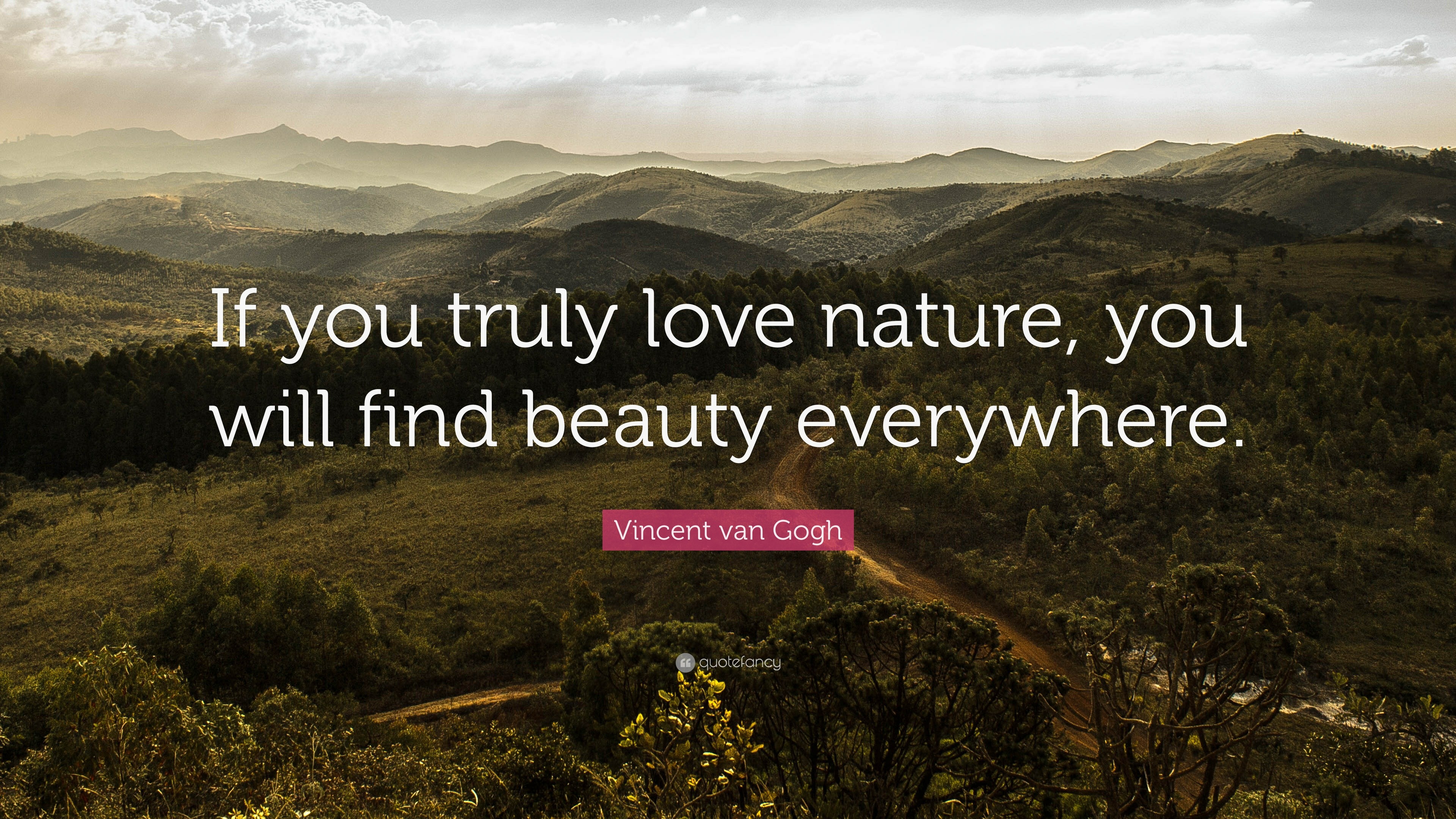 Vincent Van Gogh Quote If You Truly Love Nature You Will Find Beauty 