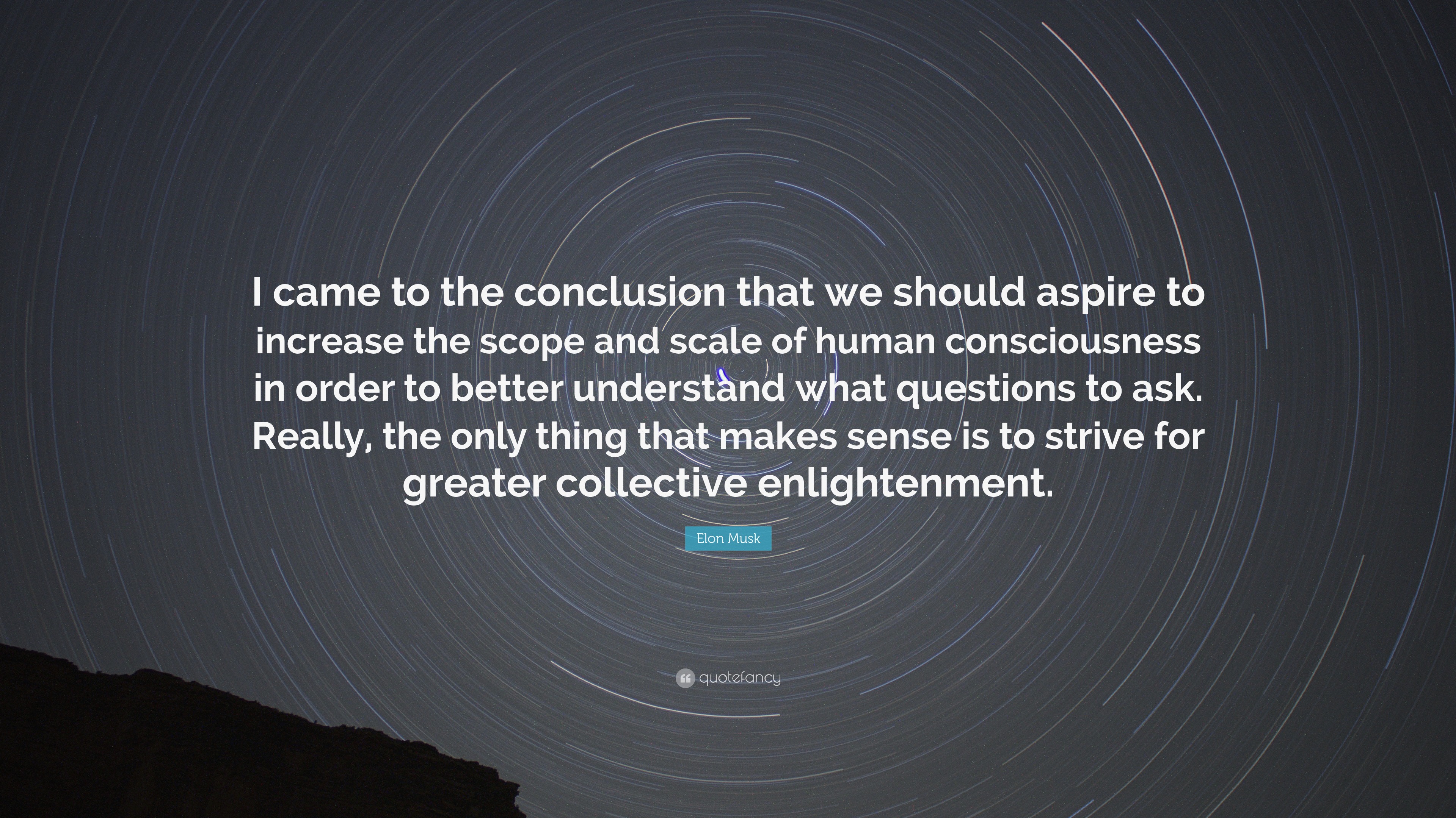 Elon Musk Quote: “I came to the conclusion that we should aspire to