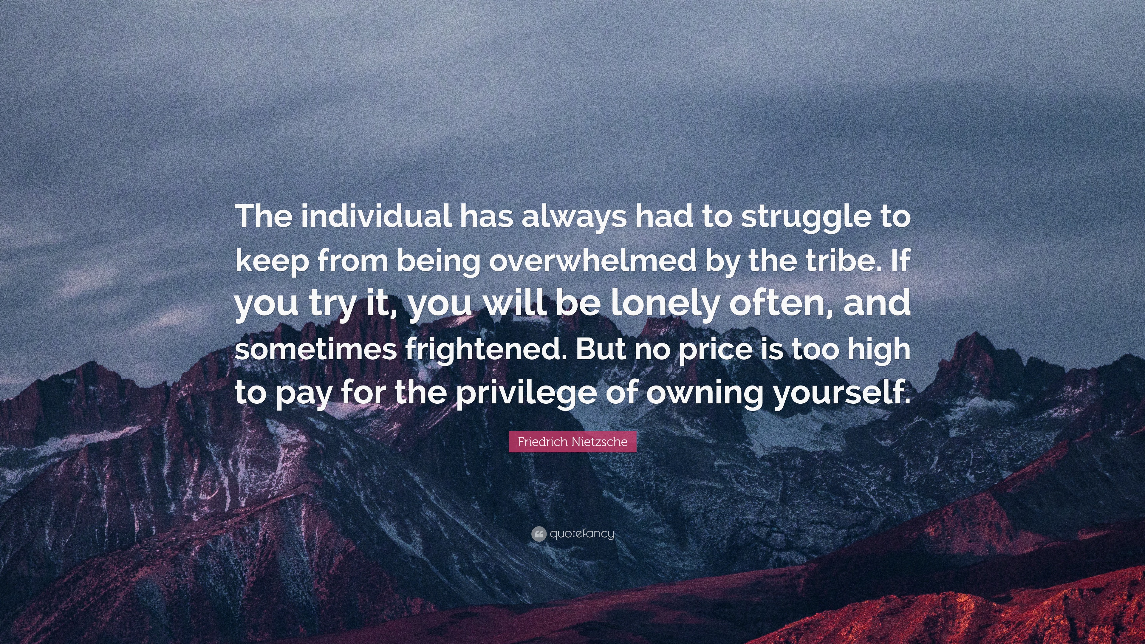 Friedrich Nietzsche Quote: “The individual has always had to struggle