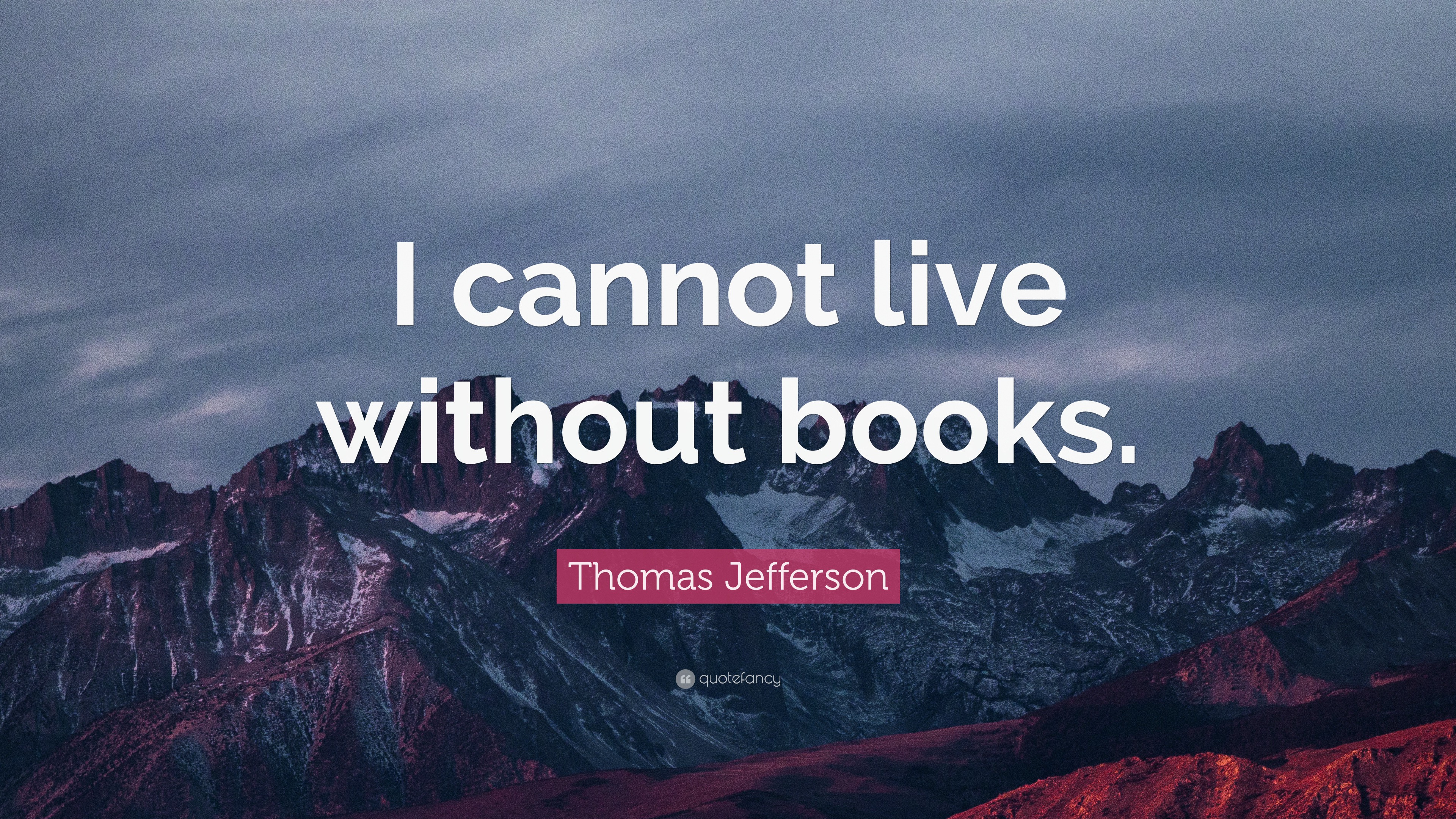 Thomas Jefferson Quote: “I cannot live without books.”