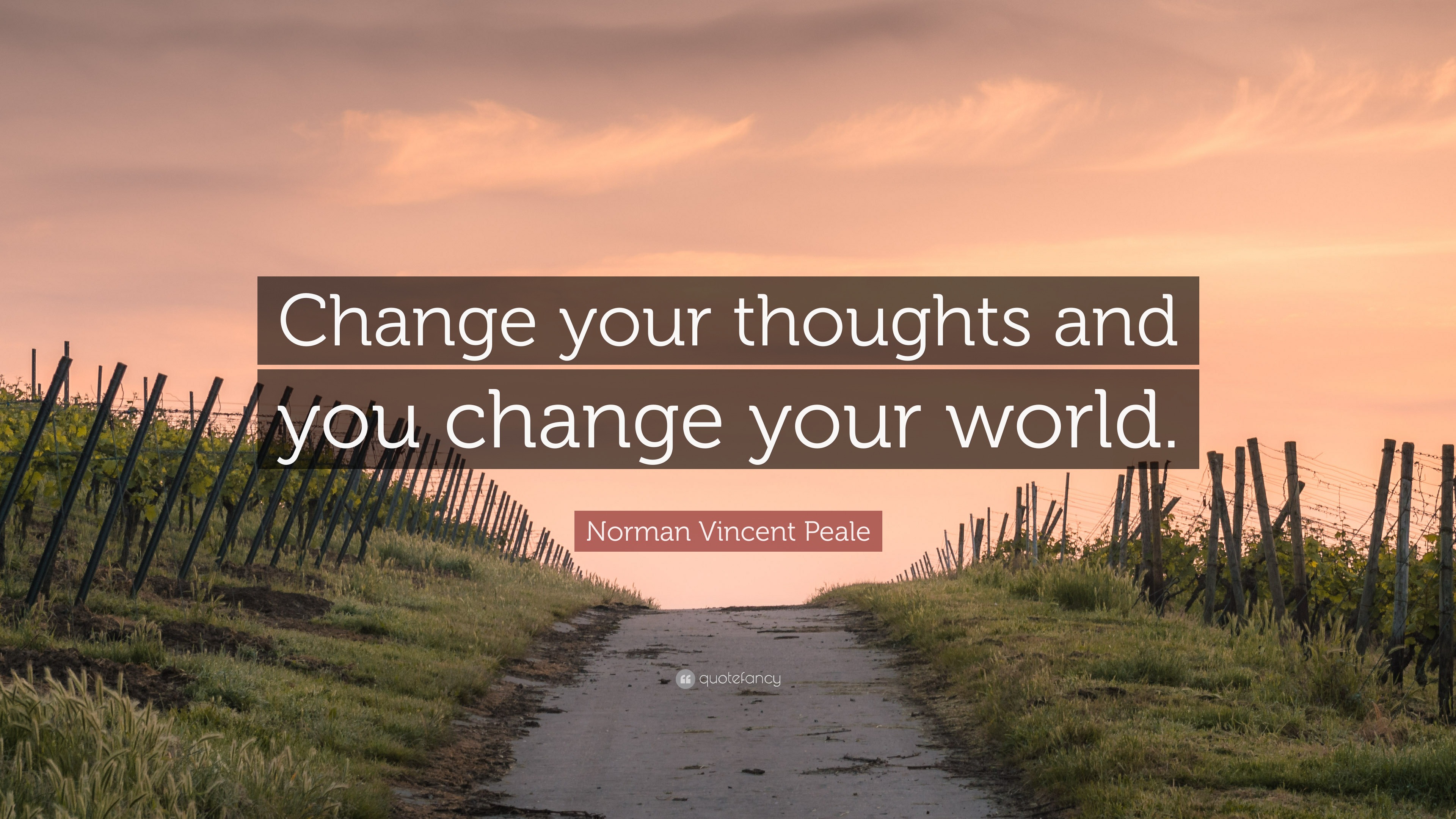 Norman Vincent Peale Quote: “Change your thoughts and you change your