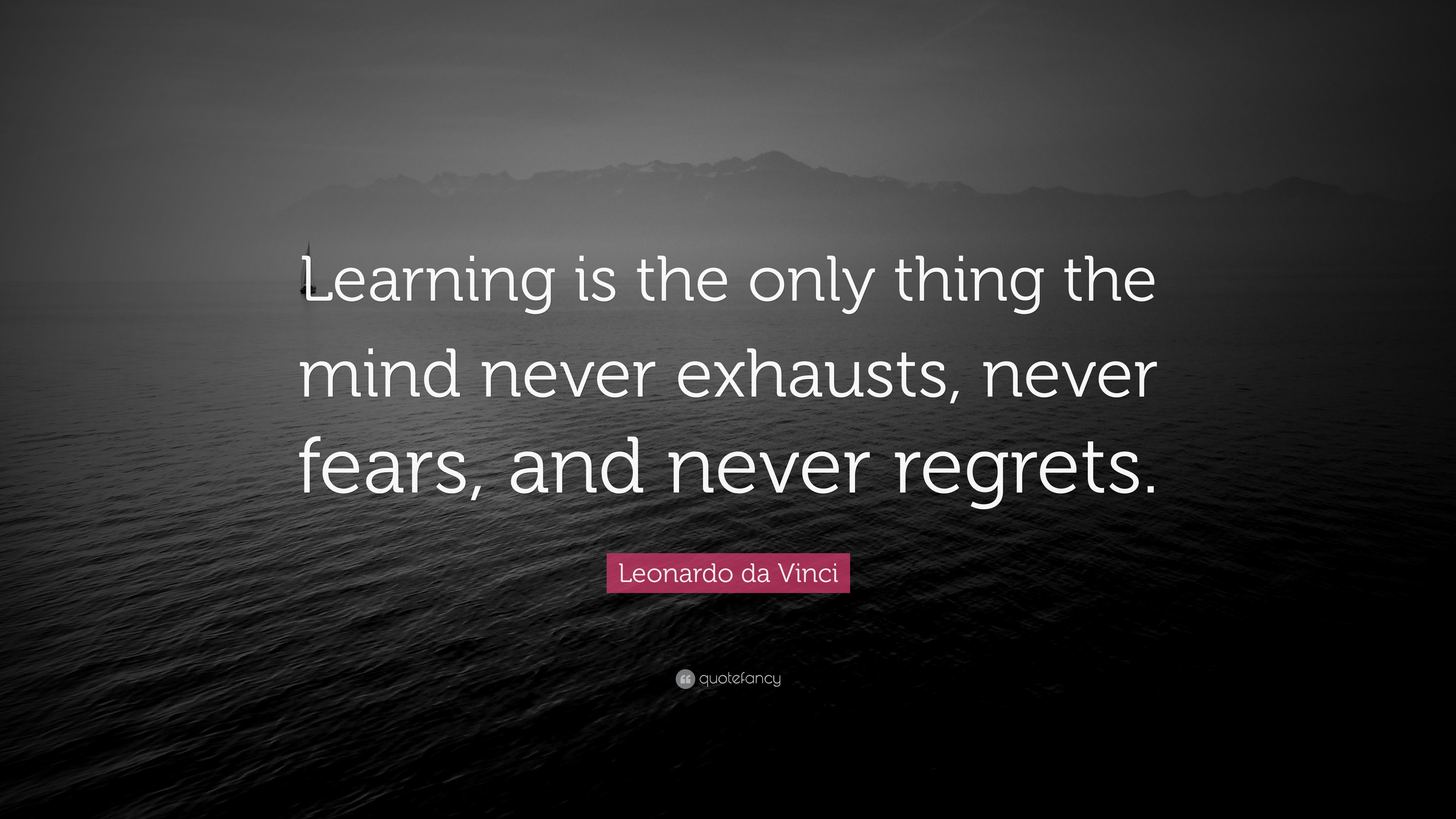 Leonardo da Vinci Quote: “Learning is the only thing the mind never ...