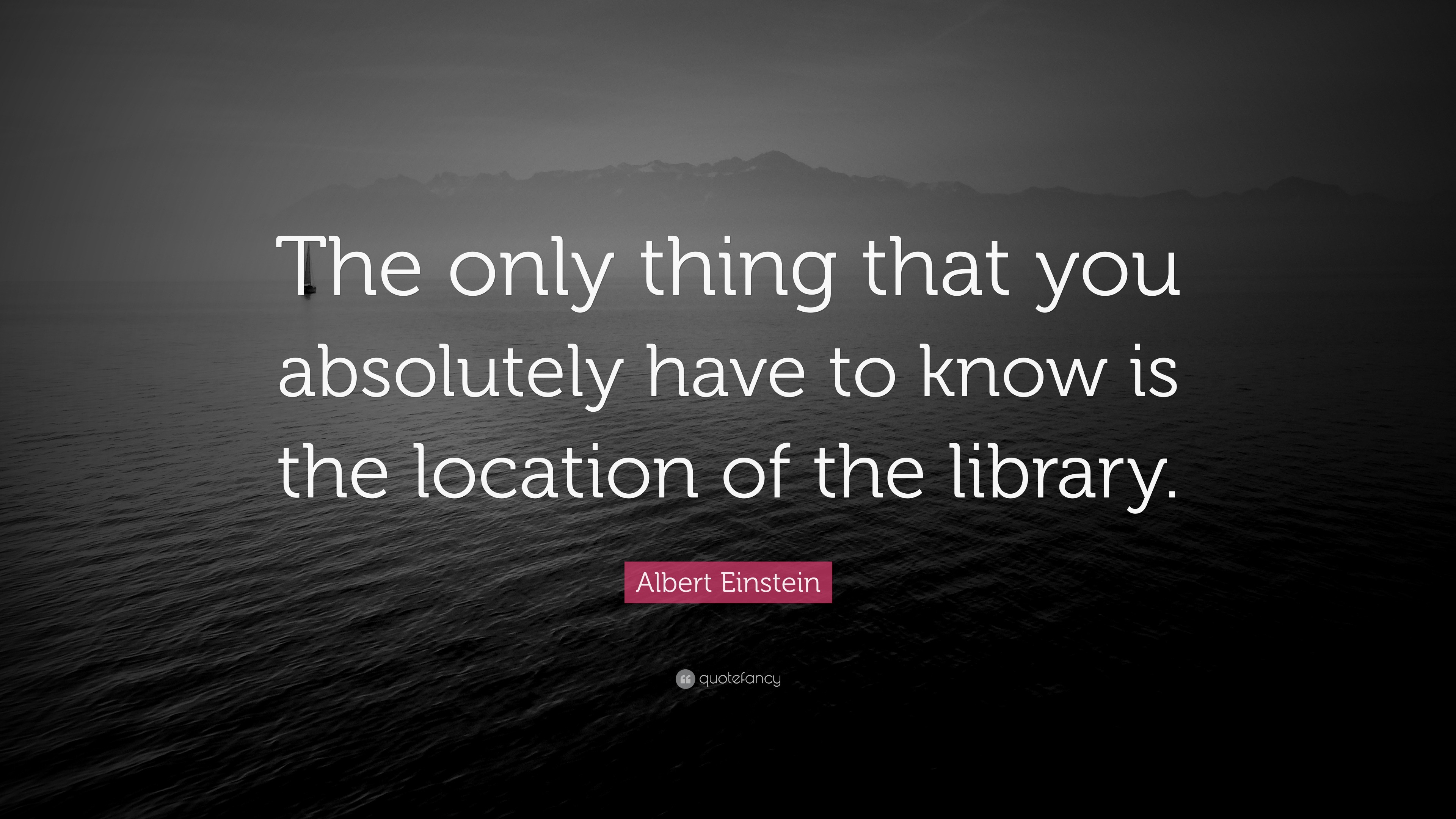 Albert Einstein Quote: “The only thing that you absolutely have to know ...