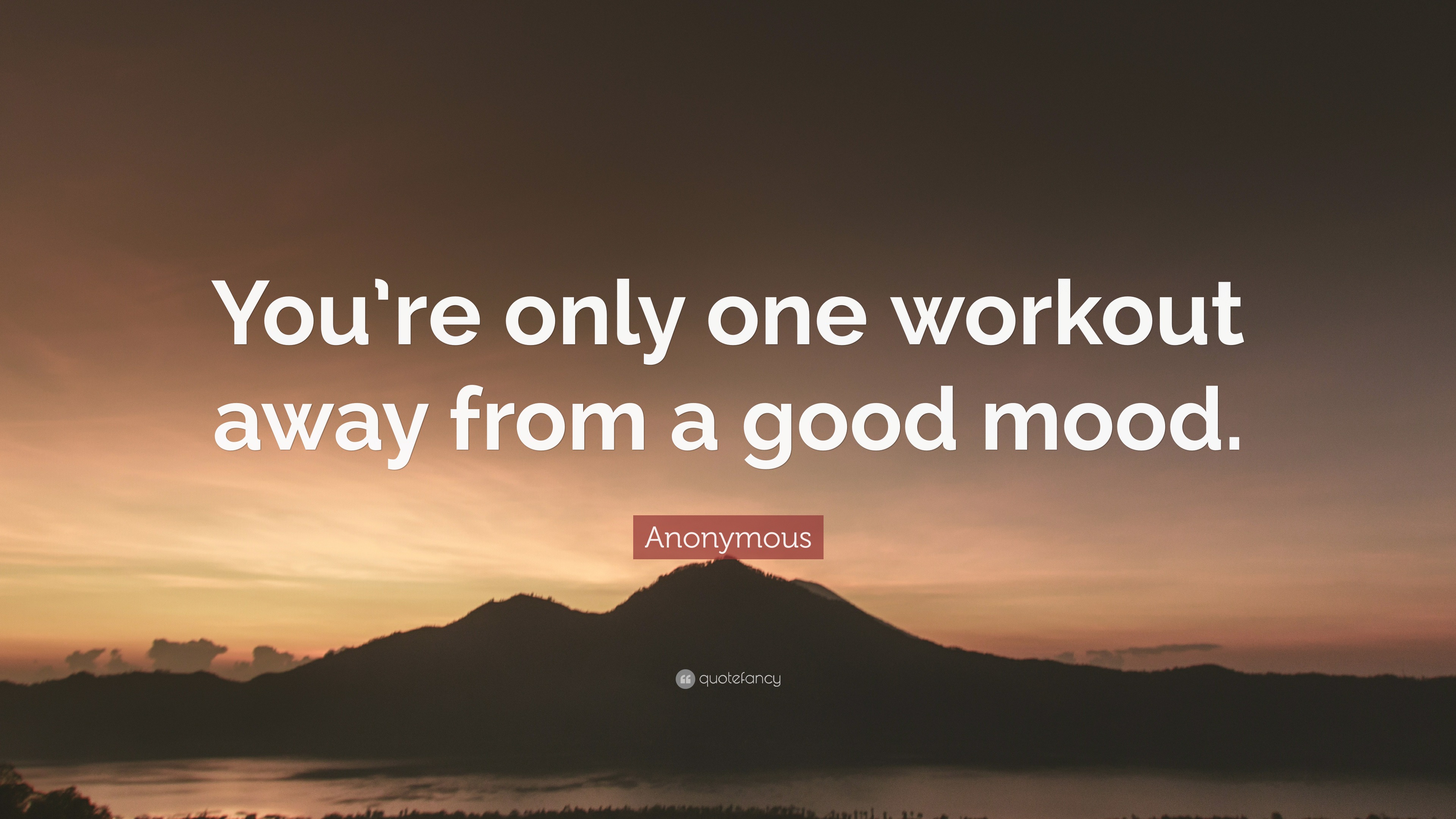 Anonymous Quote “You’re only one workout away from a good