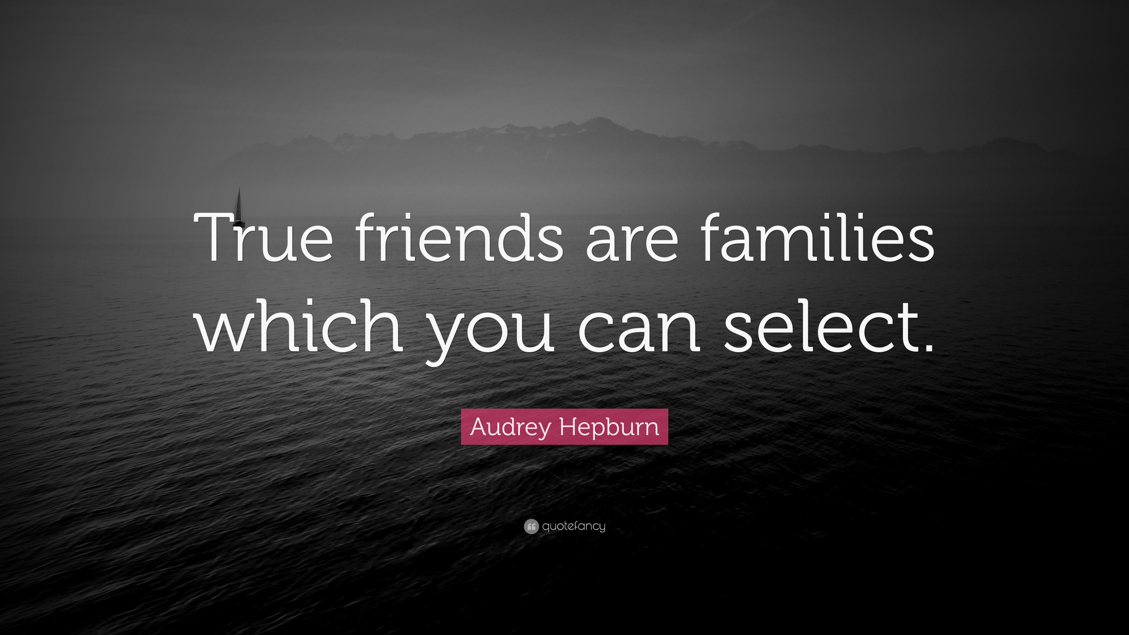 Audrey Hepburn Quote   True  friends  are families which you 
